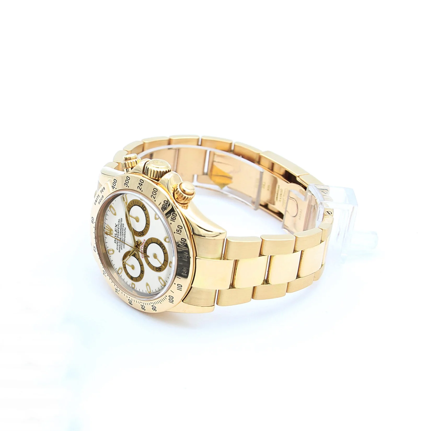 Rolex Daytona ref. 116528 - 18K Yellow Gold White dial with gold subdials - Full Set - Image 3