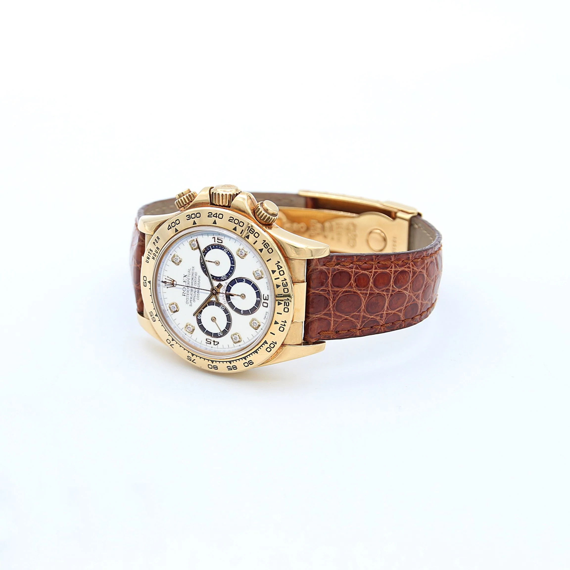 ON SALE: Rolex Daytona ref. 16518G - White Diamonds Dial with black subs - Full Set - Image 3