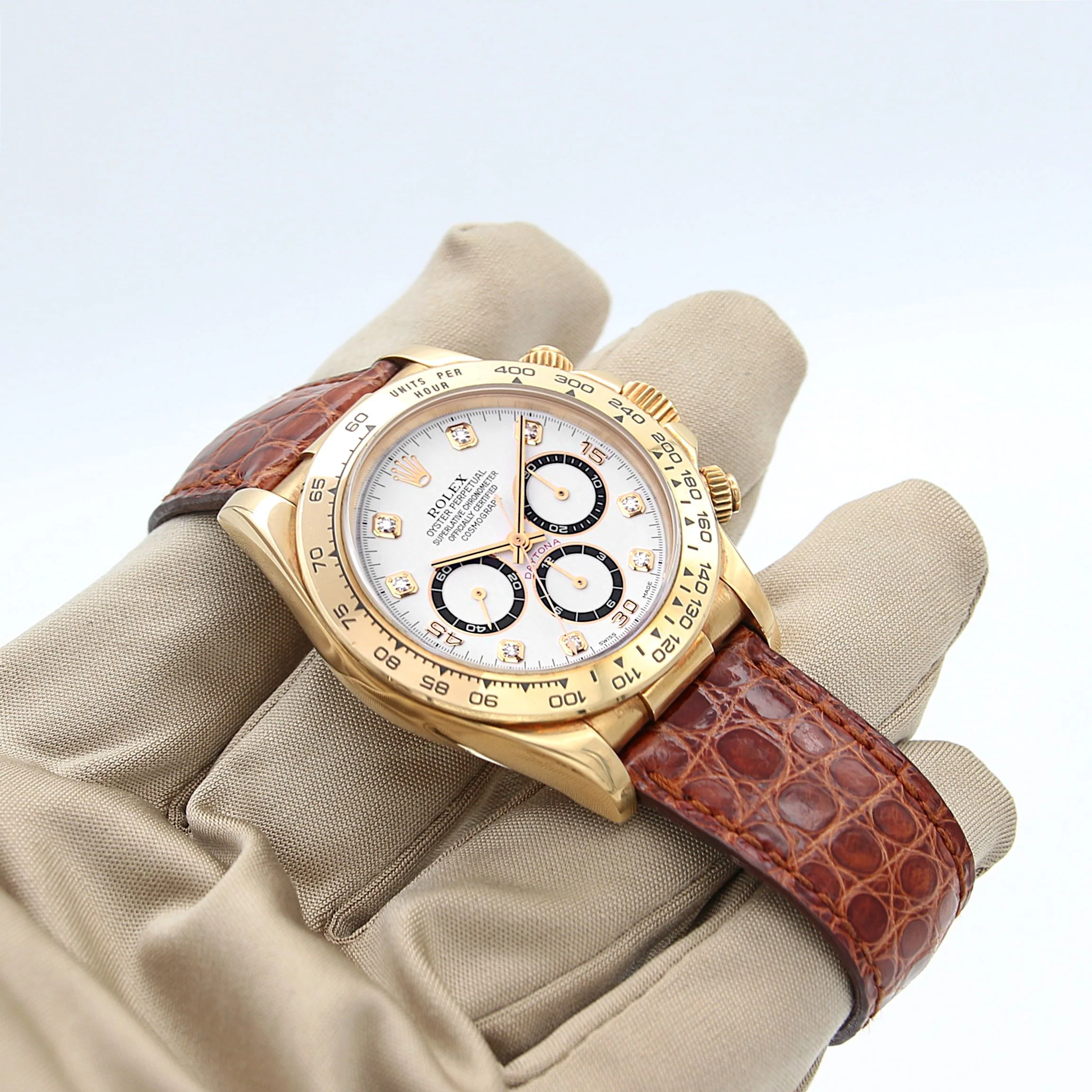 ON SALE: Rolex Daytona ref. 16518G - White Diamonds Dial with black subs - Full Set - Image 5