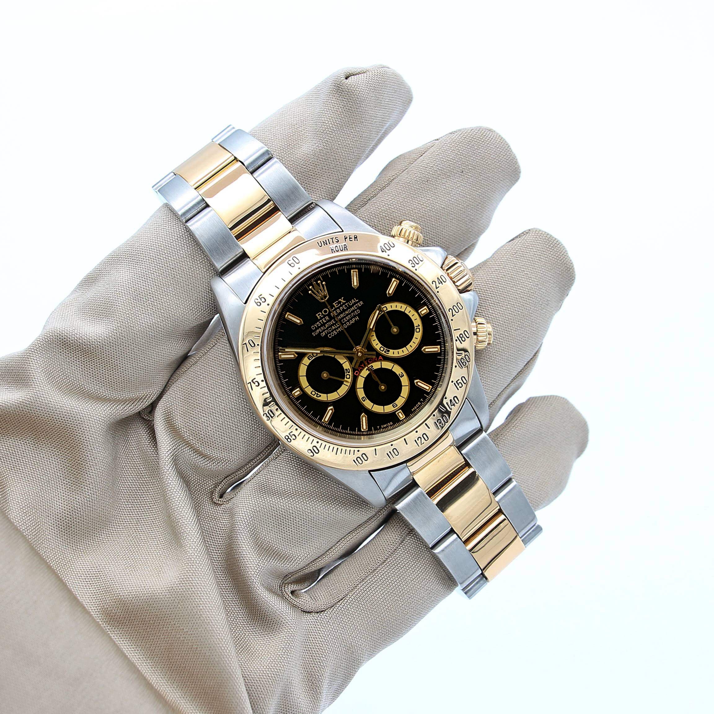 Rolex Daytona ref. 16523 Steel and Gold Black Dial Oyster Bracelet - Full Set - Image 2