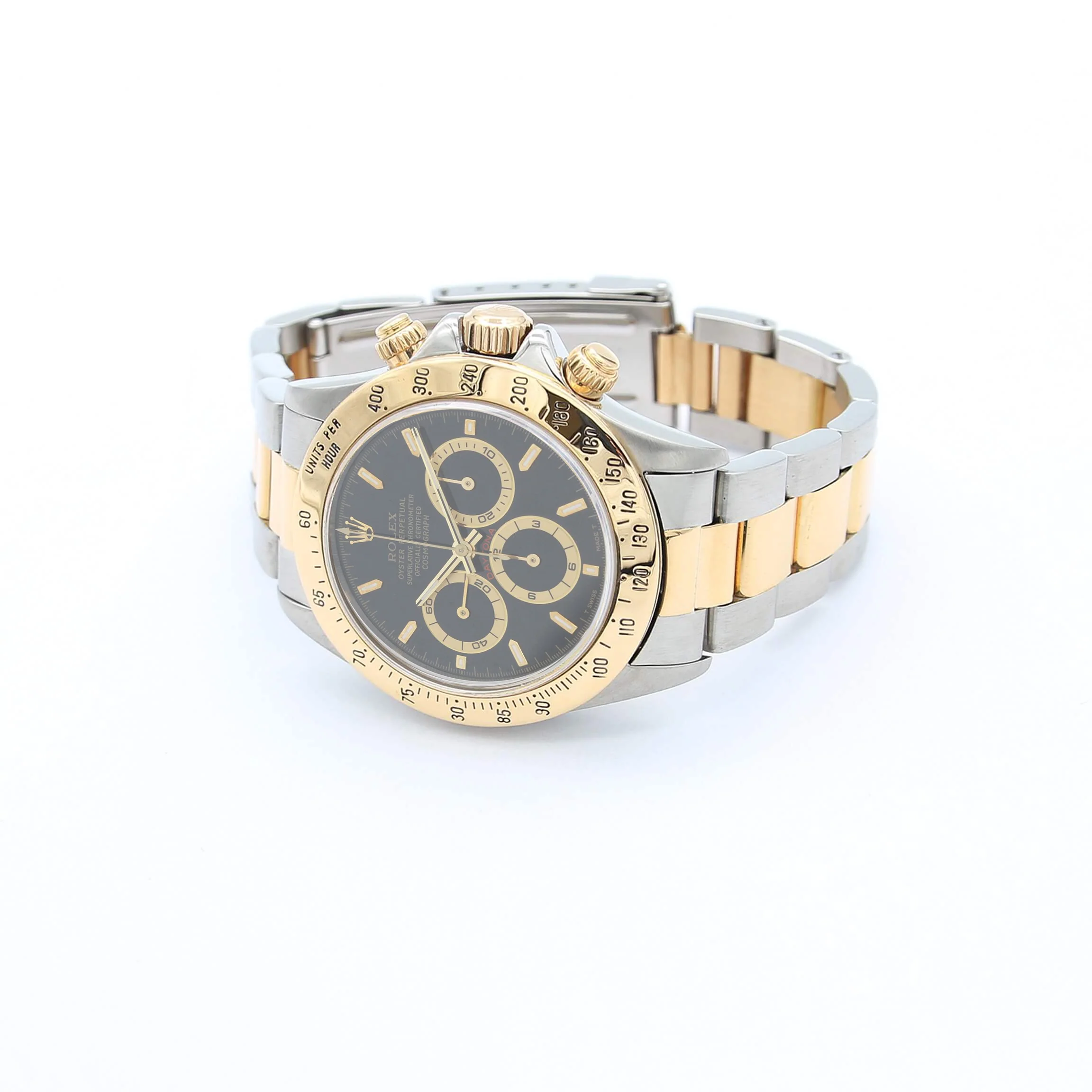 Rolex Daytona ref. 16523 Steel and Gold Black Dial Oyster Bracelet - Full Set - Image 4