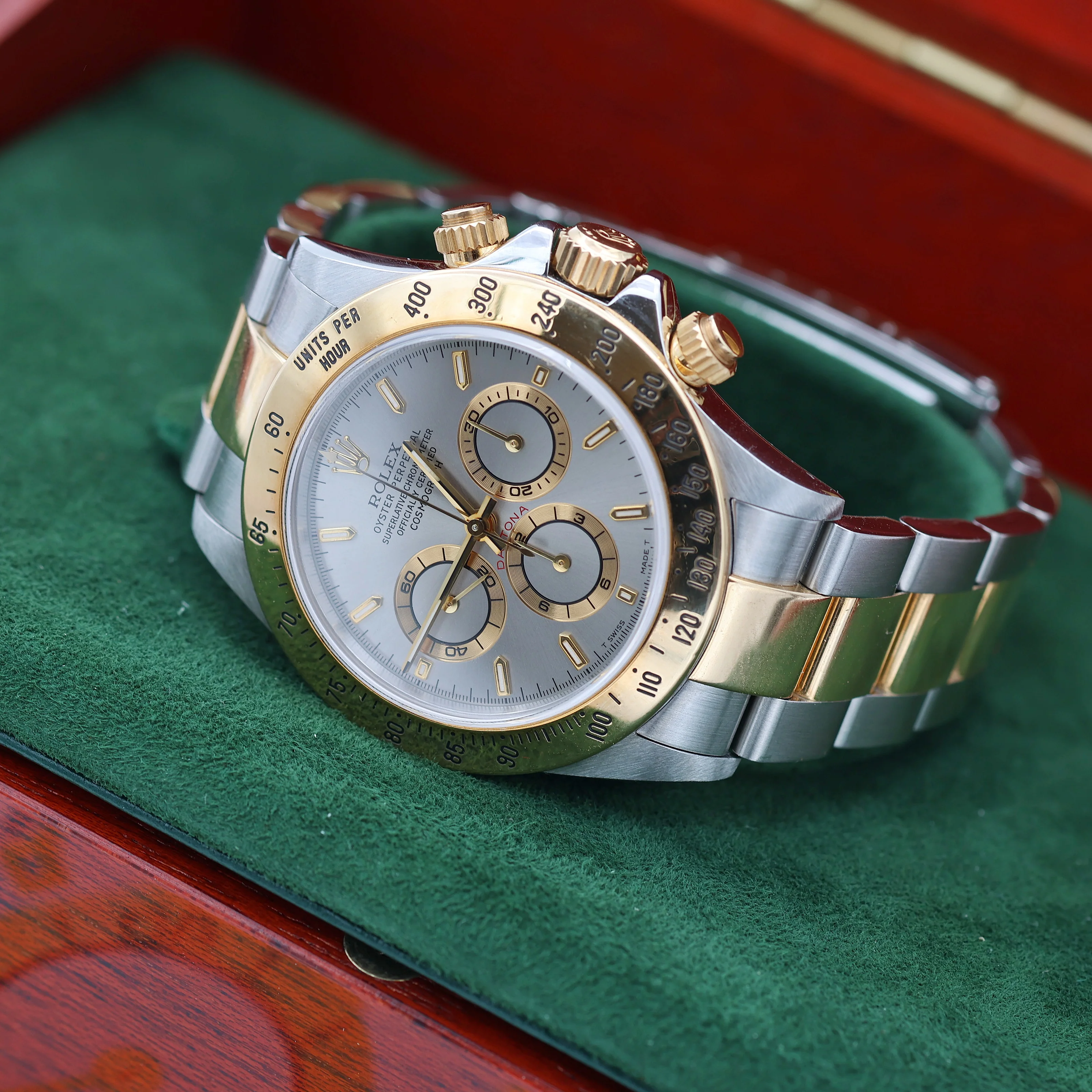 Rolex Daytona ref. 16523 Steel and Gold Grey Dial Oyster Bracelet