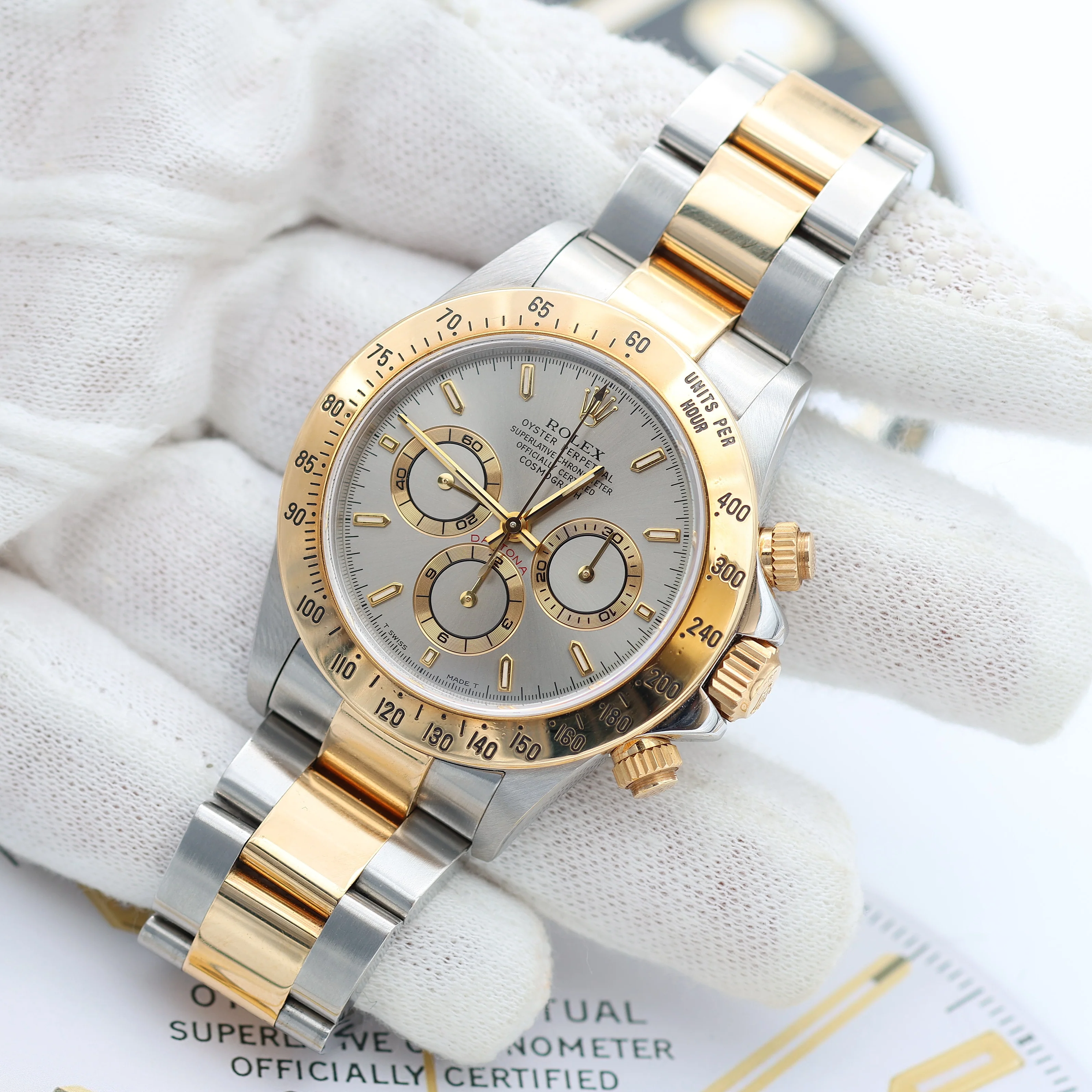 Rolex Daytona ref. 16523 Steel and Gold Grey Dial Oyster Bracelet - Image 3