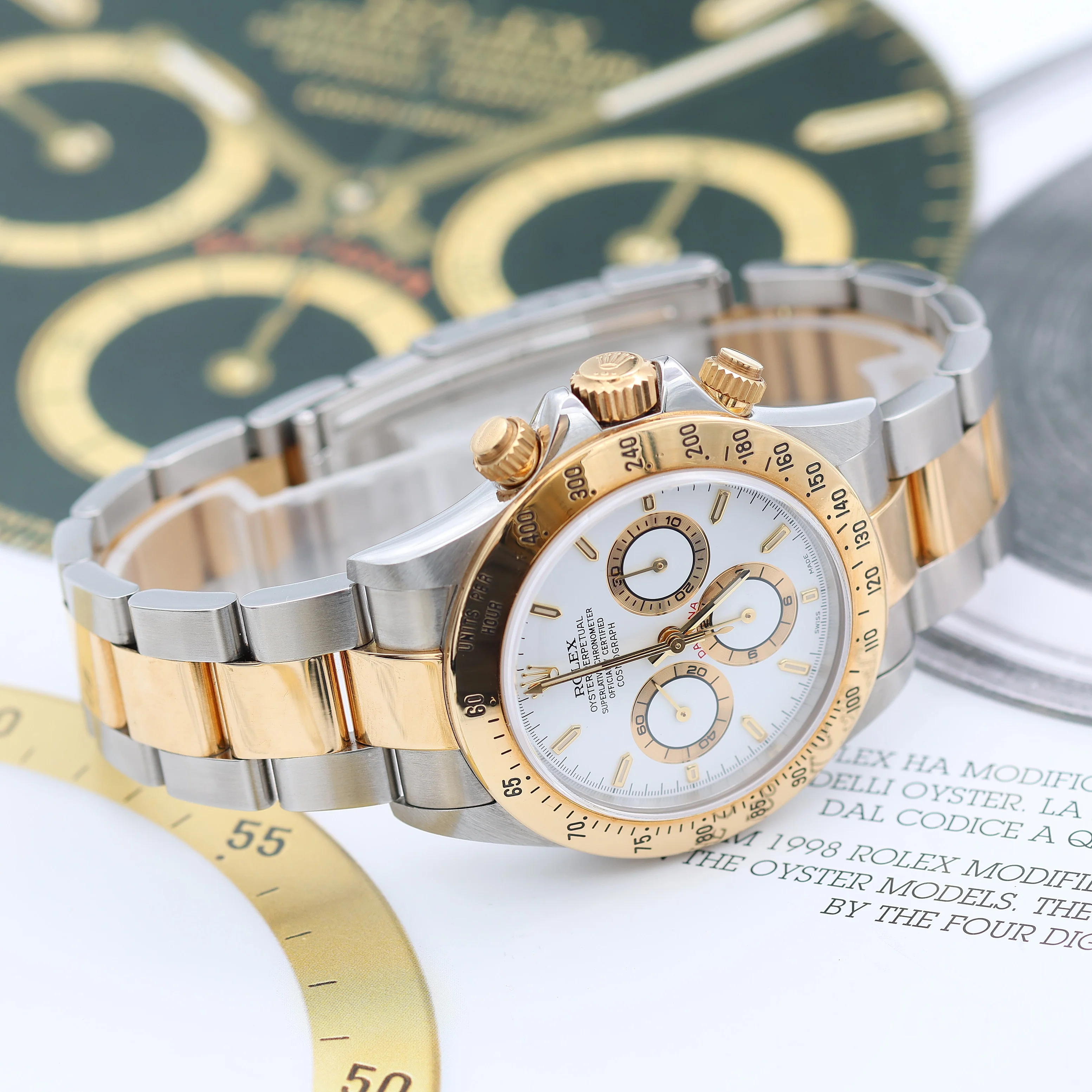 Rolex Daytona ref. 16523 Steel and Gold White Dial with Rolex Service - Image 10