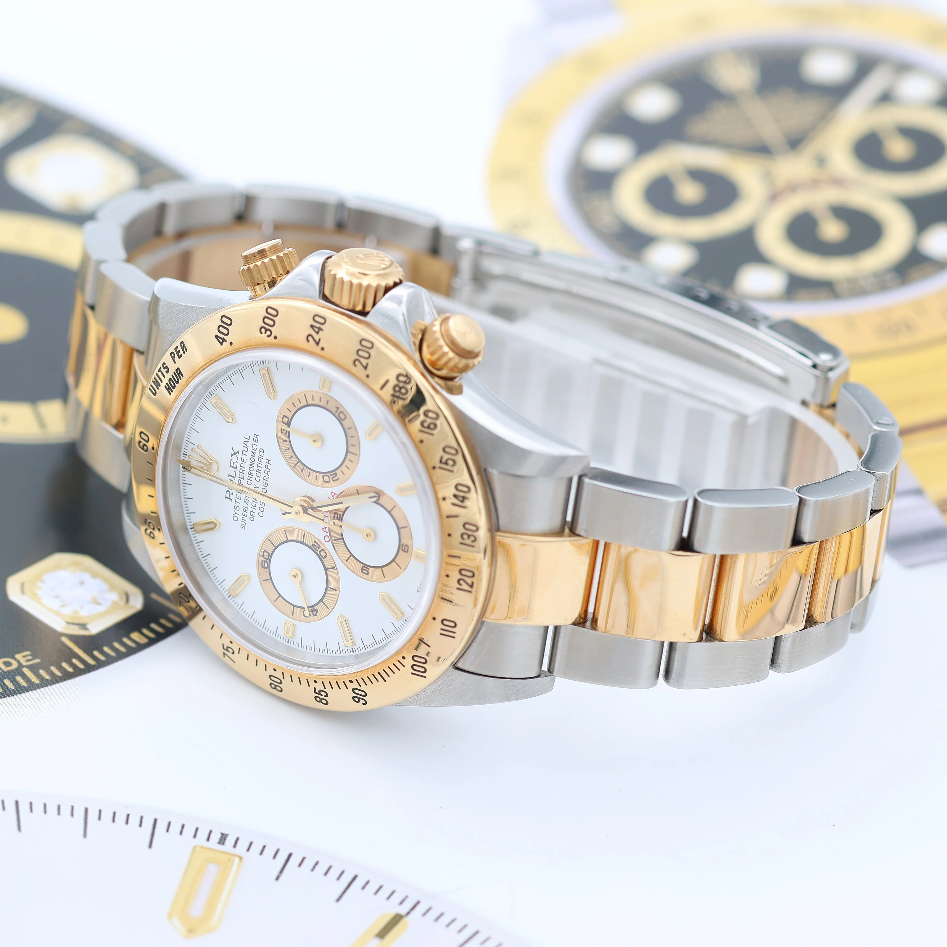 Rolex Daytona ref. 16523 Steel and Gold White Dial with Rolex Service - Image 11