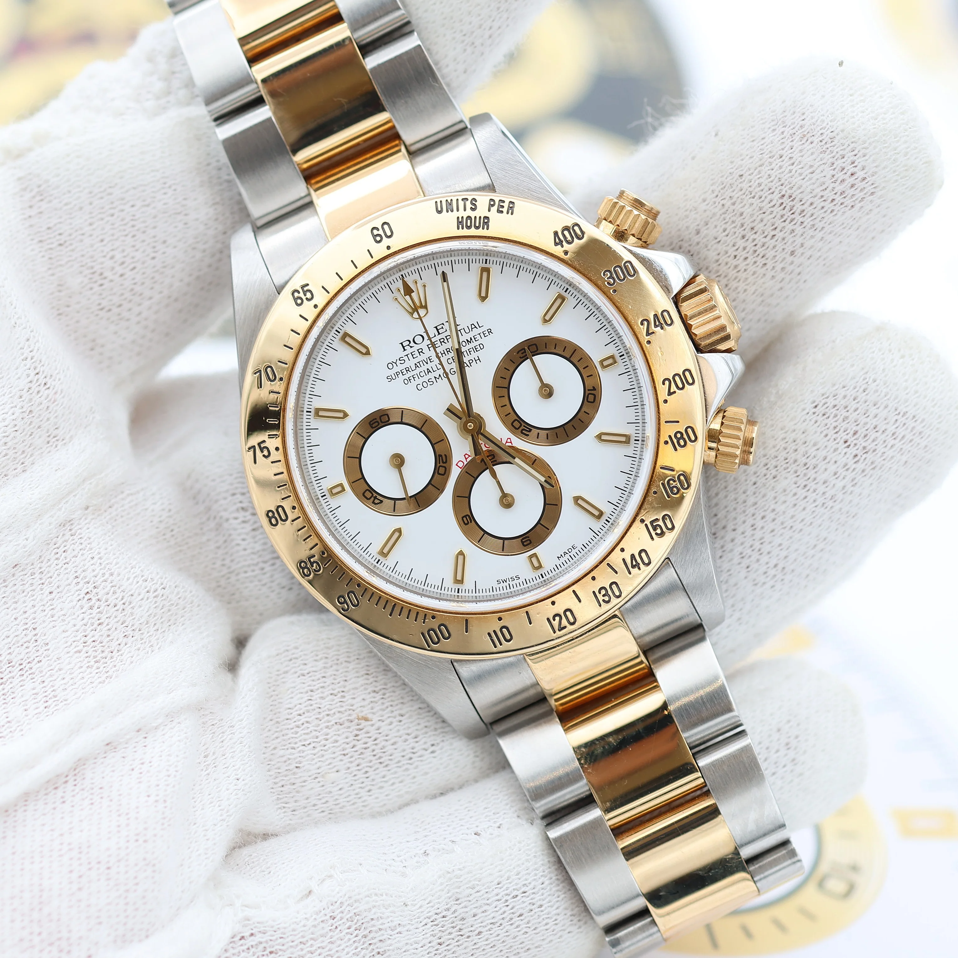 Rolex Daytona ref. 16523 Steel and Gold White Dial with Rolex Service - Image 2