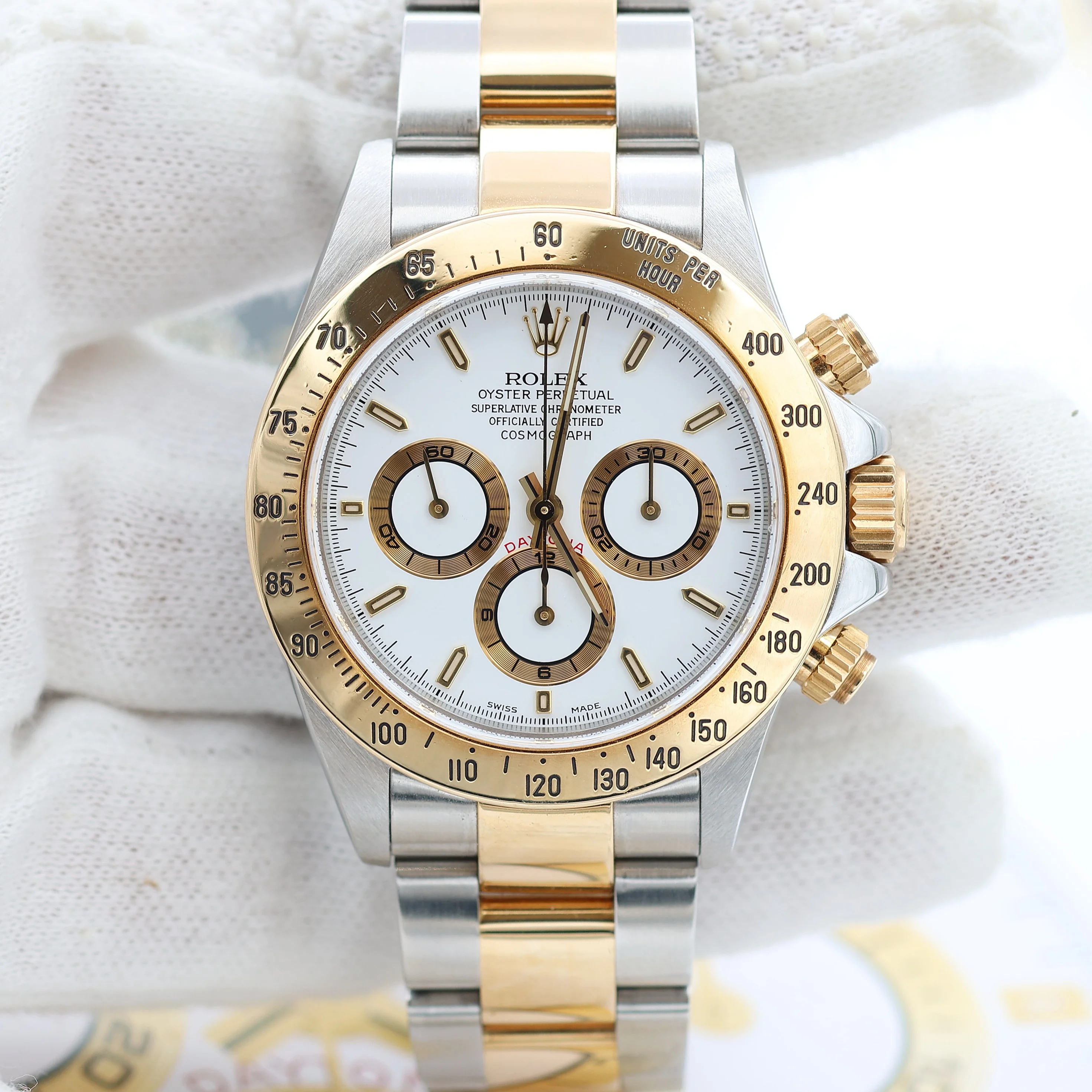 Rolex Daytona ref. 16523 Steel and Gold White Dial with Rolex Service - Image 6