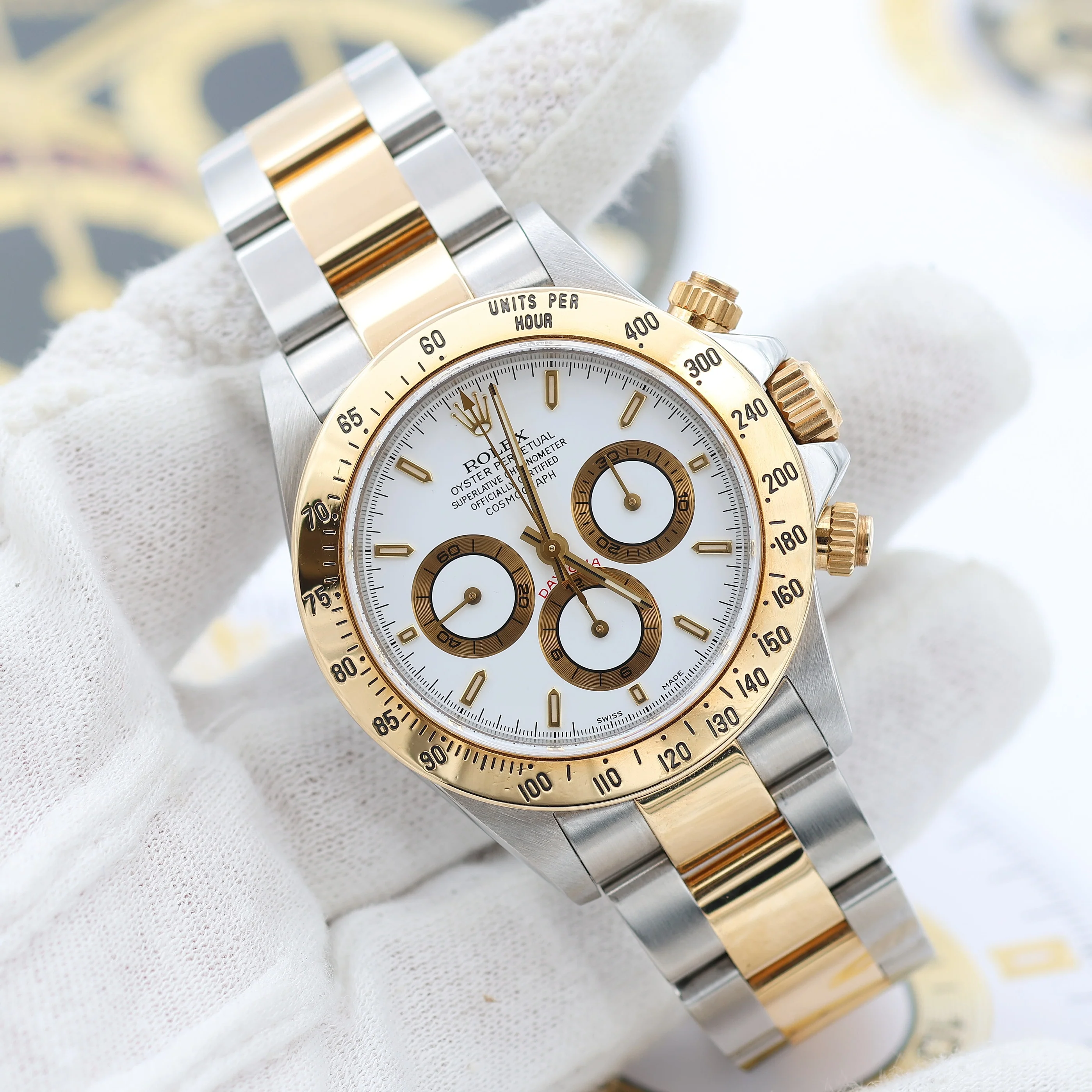 Rolex Daytona ref. 16523 Steel and Gold White Dial with Rolex Service - Image 7