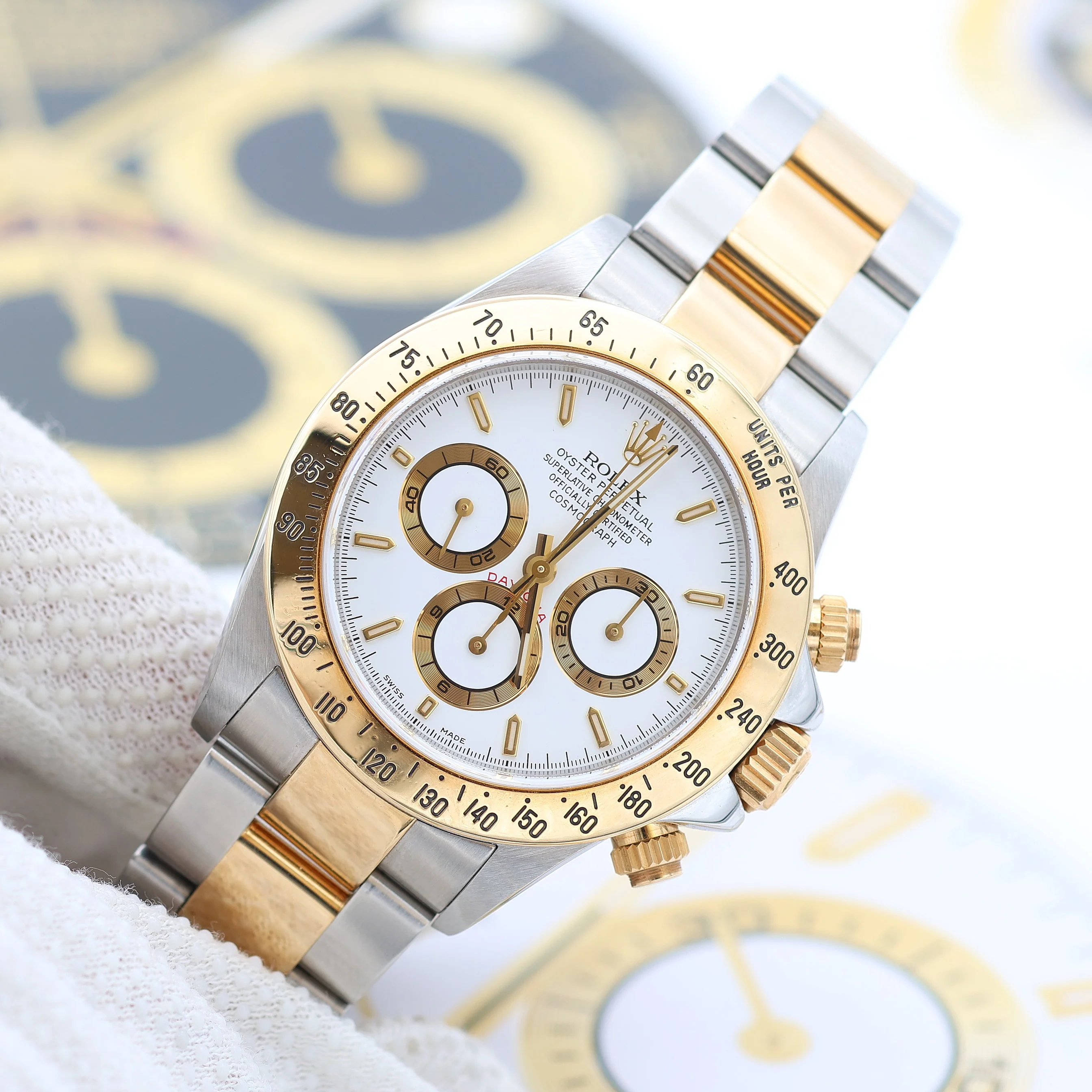 Rolex Daytona ref. 16523 Steel and Gold White Dial with Rolex Service - Image 8