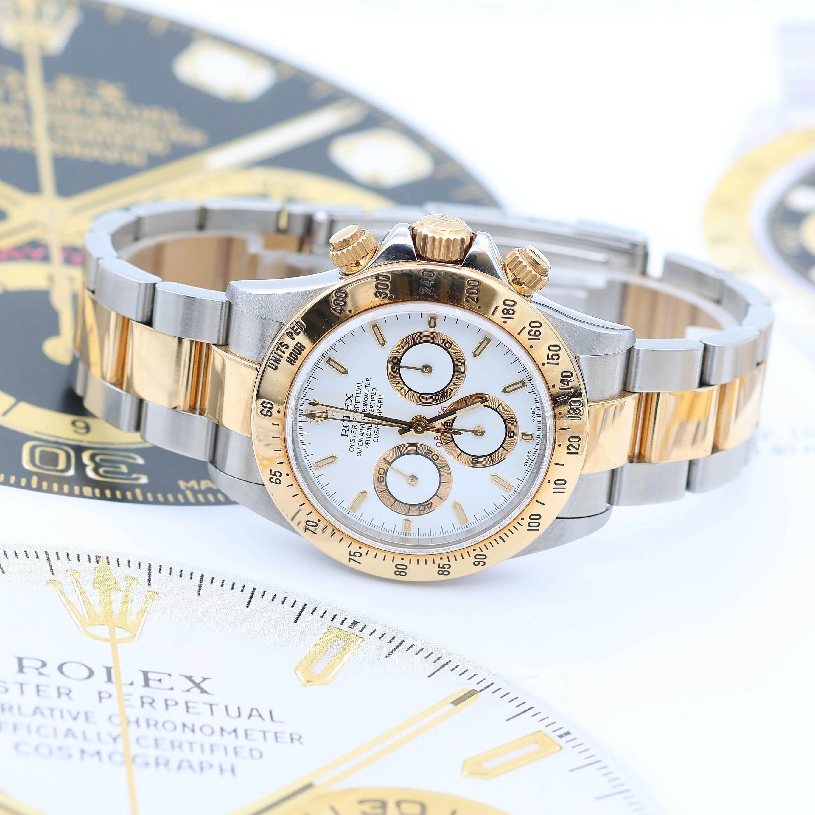 Rolex Daytona ref. 16523 Steel and Gold White Dial with Rolex Service - Image 9