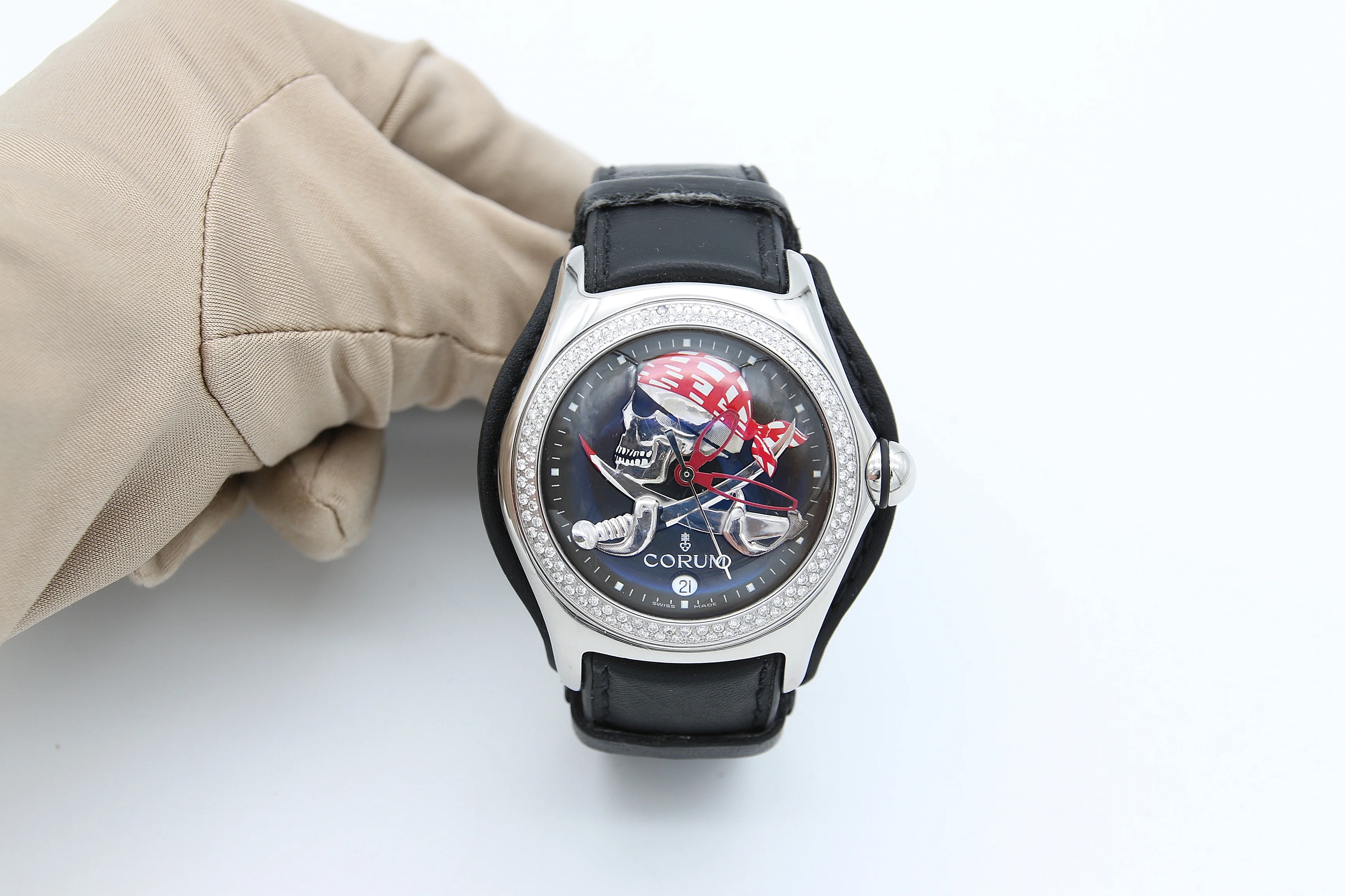 Corum Bubble ref. 082.150.20 45mm - Pirates dial Factory Diamonds Bezel