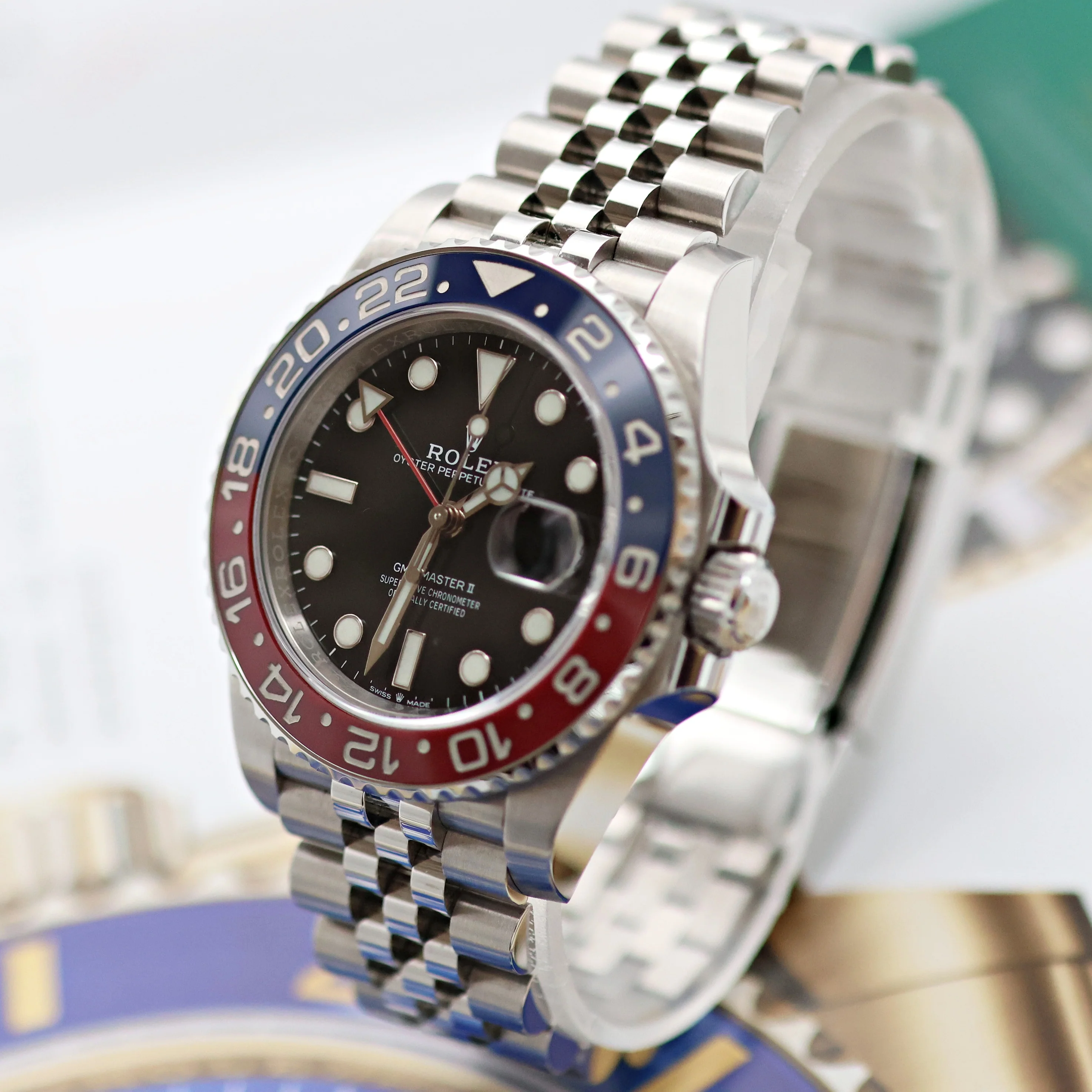 Rolex GMT Master ref. 126710BLRO - Jubilee Bracelet - Full Set - Image 7