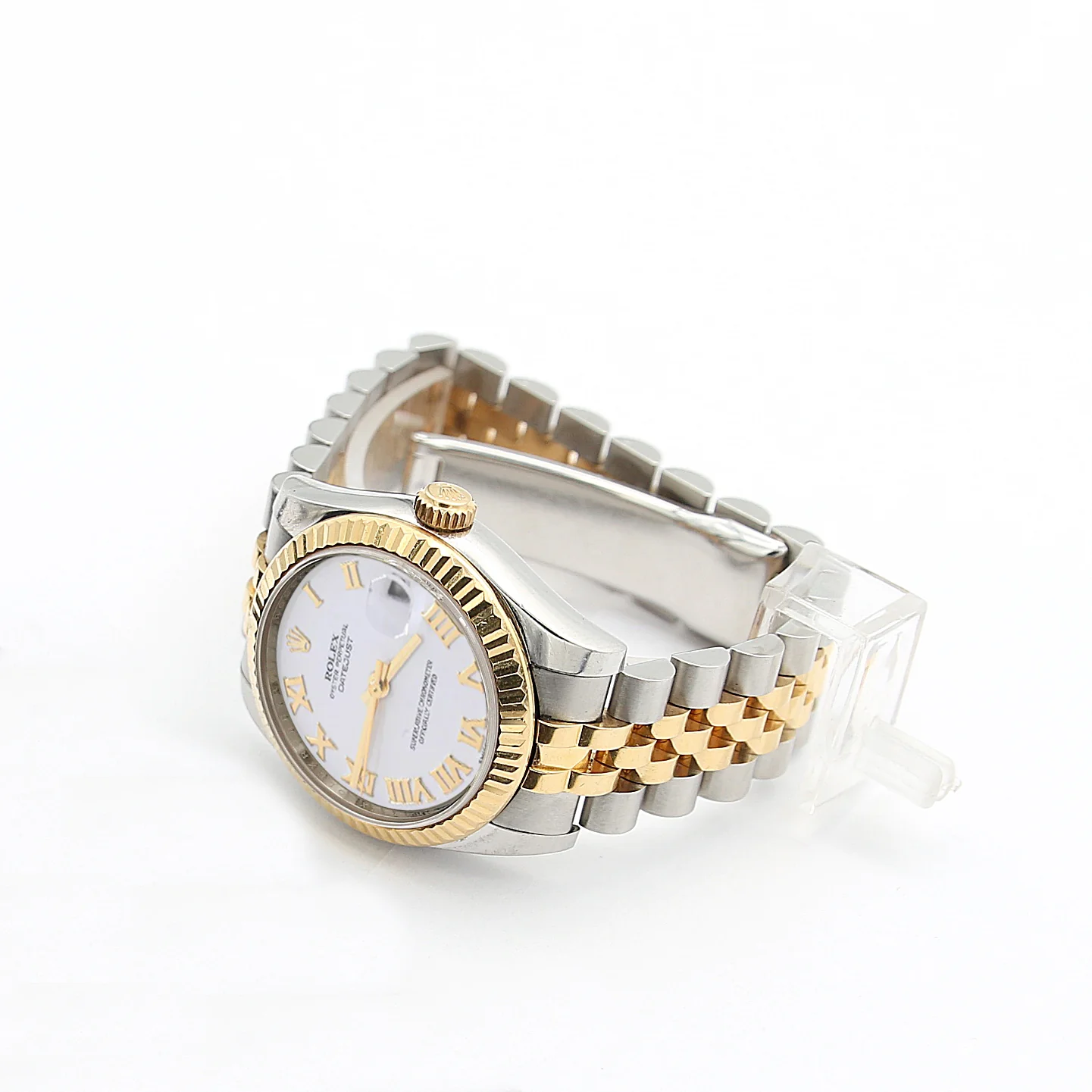 Rolex Lady-Datejust 31mm ref. 178273 White Roman Dial Jubilee bracelet - Full Set - Image 3