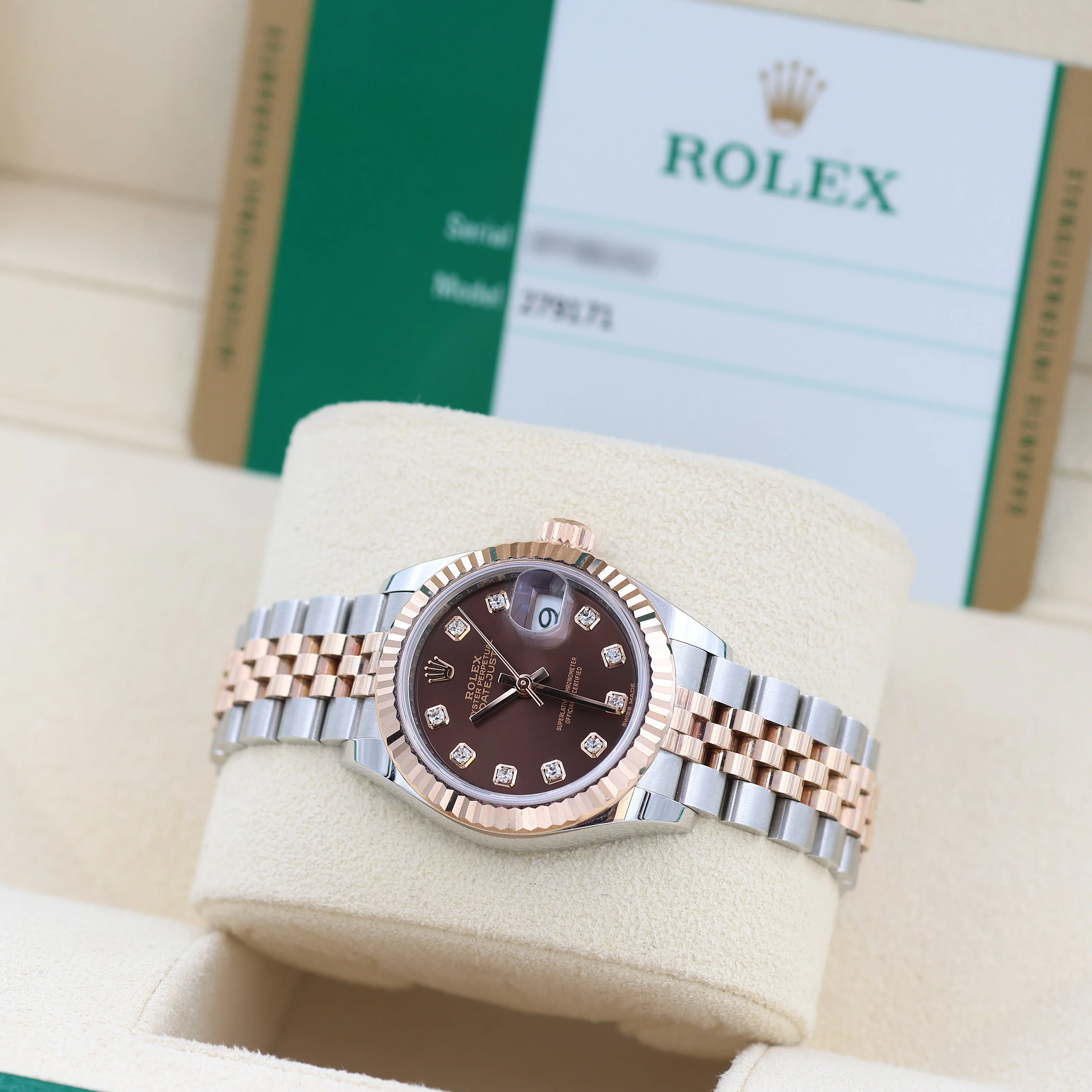 Rolex Lady Datejust ref. 279171 Chocolate Diamonds Dial - Jubilee - Full Set - Image 4