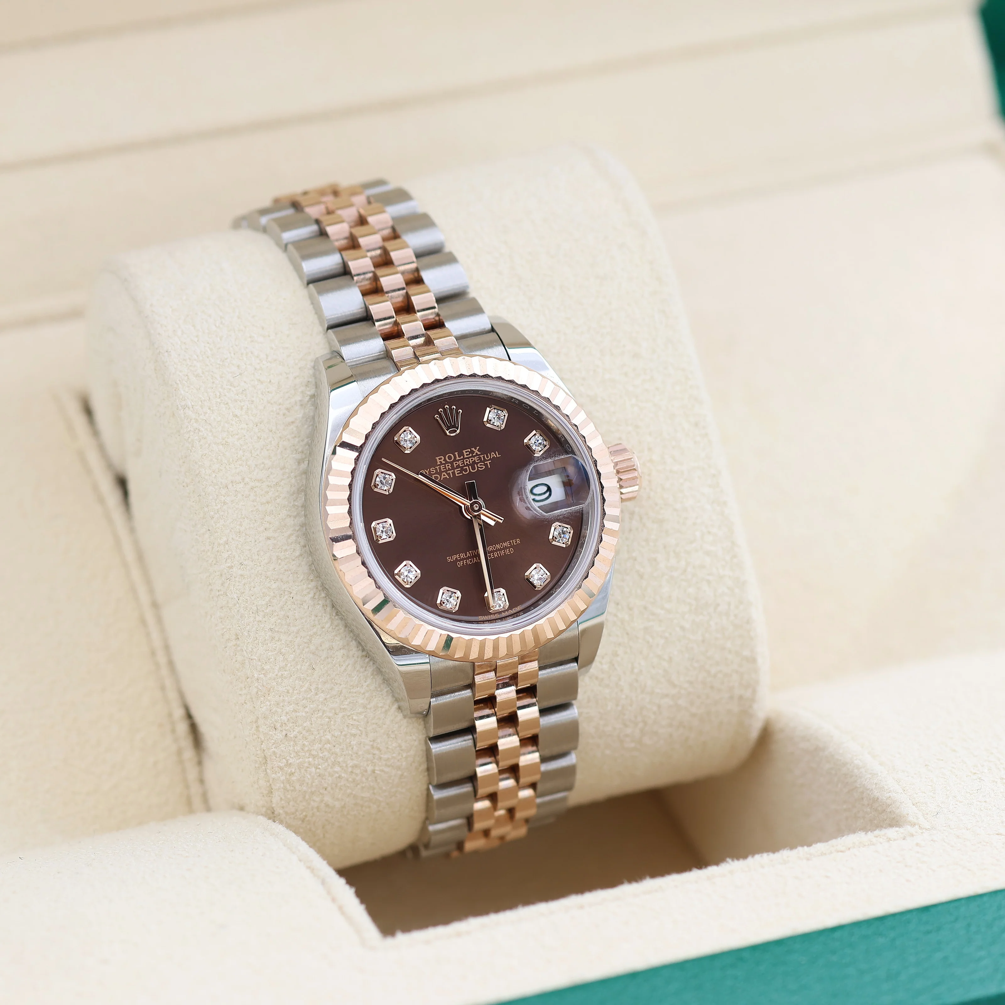 Rolex Lady Datejust ref. 279171 Chocolate Diamonds Dial - Jubilee - Full Set - Image 5