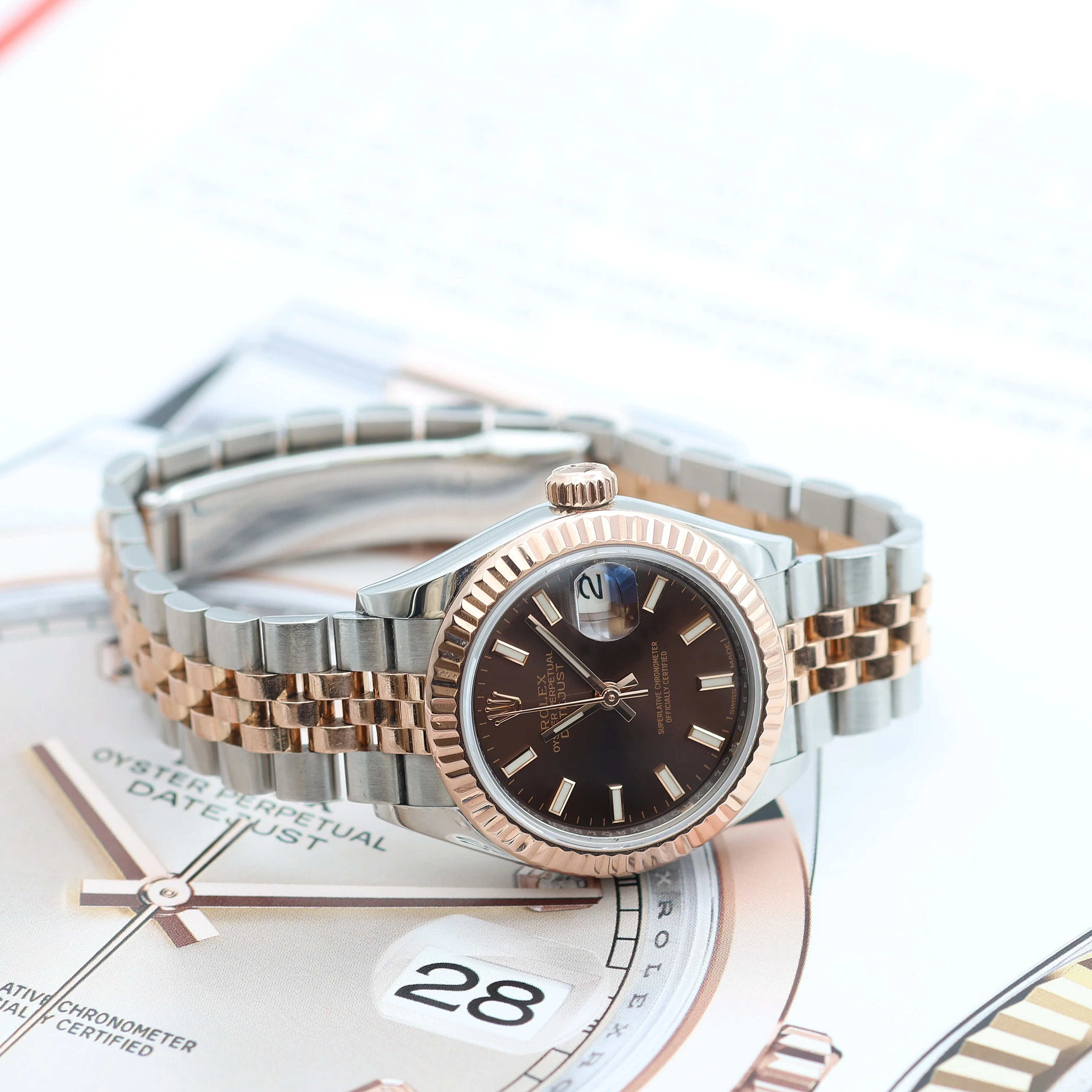 Rolex Lady Datejust ref. 279171 - Chocolate Dial - Jubilee - Full Set - Image 11