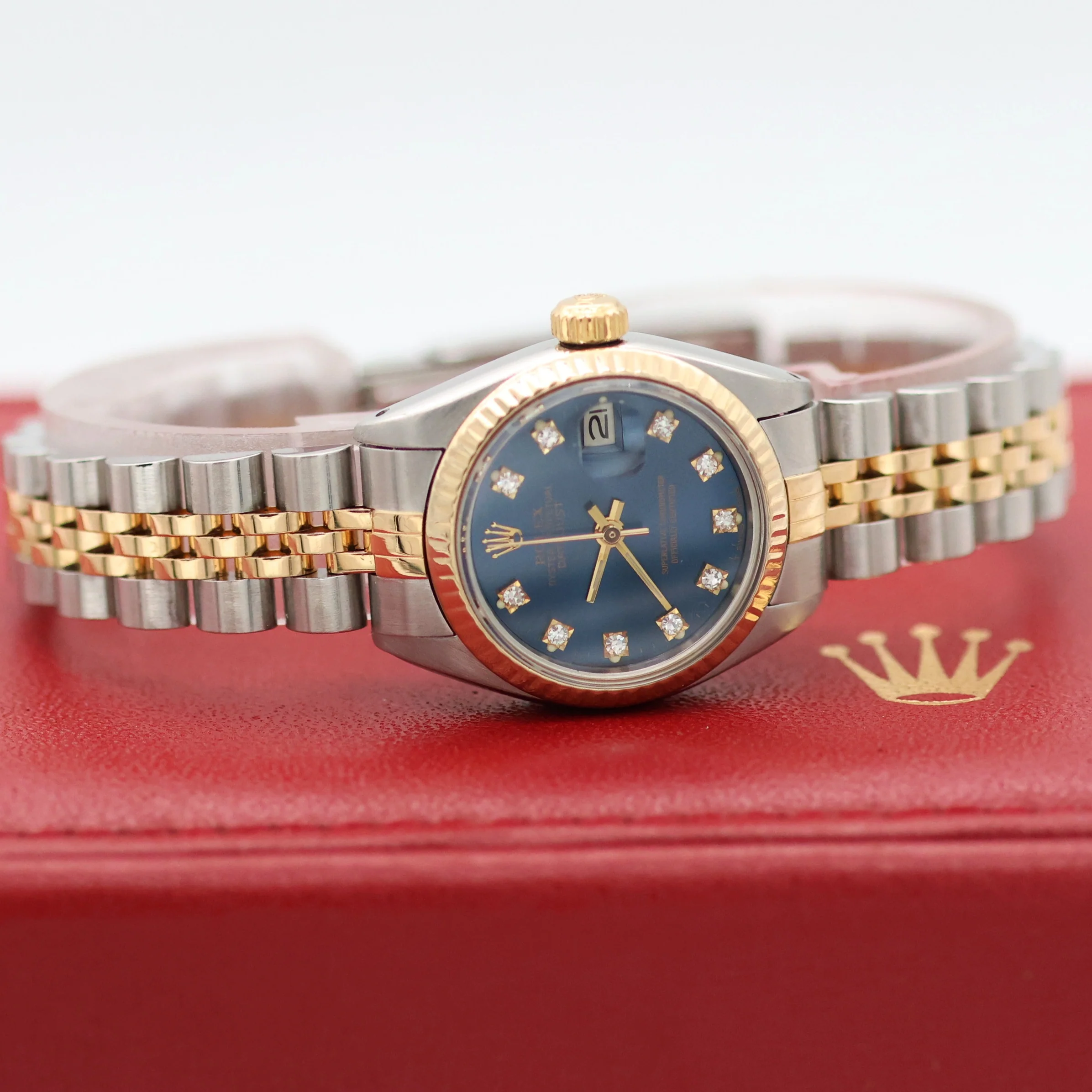 Rolex Lady-Datejust ref. 6917 - Blue Diamonds dial - Jubilee bracelet - Image 9