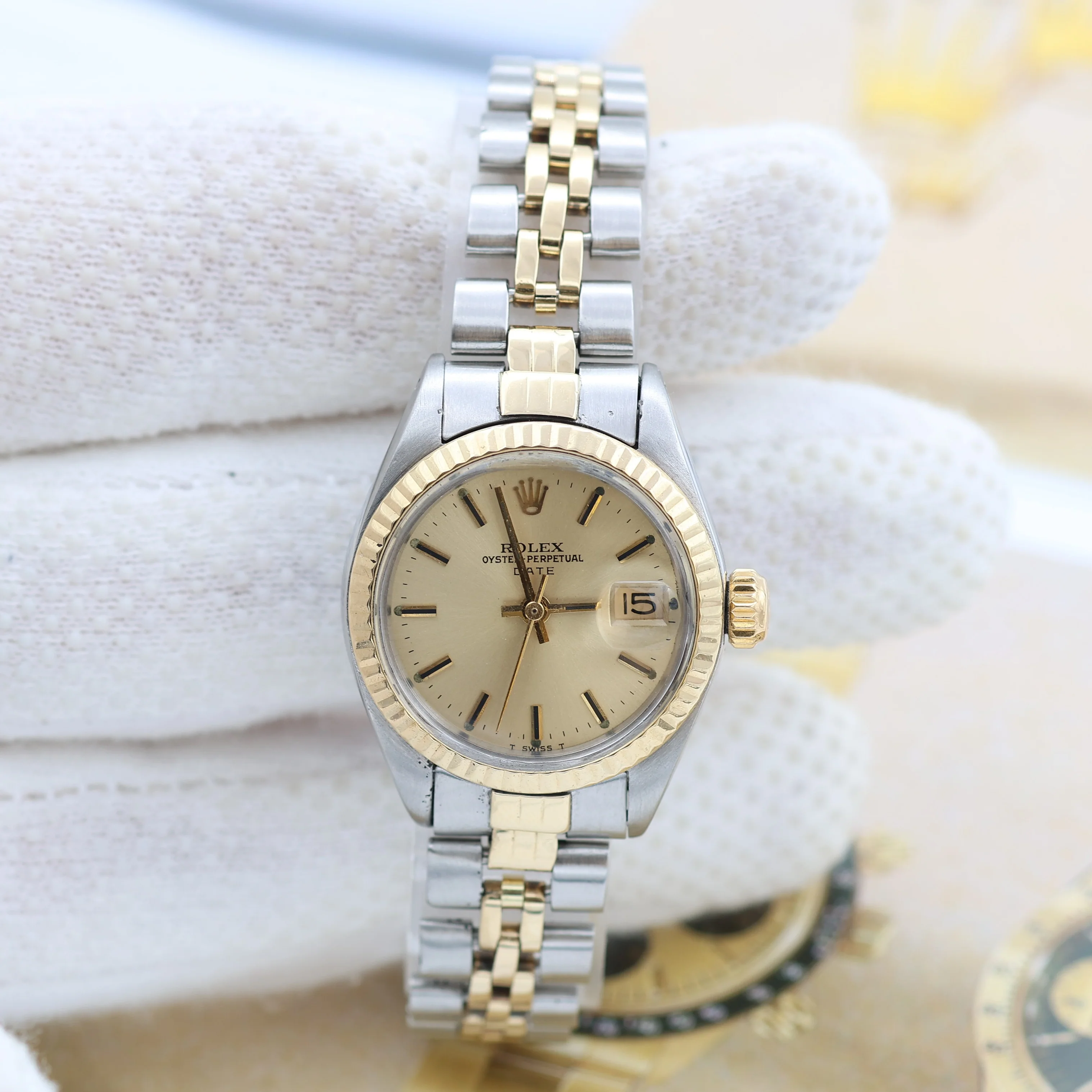 Rolex Lady-Datejust ref. 6917 - Steel and Gold - Champagne Dial (V2) - Jubilee Bracelet - Image 3