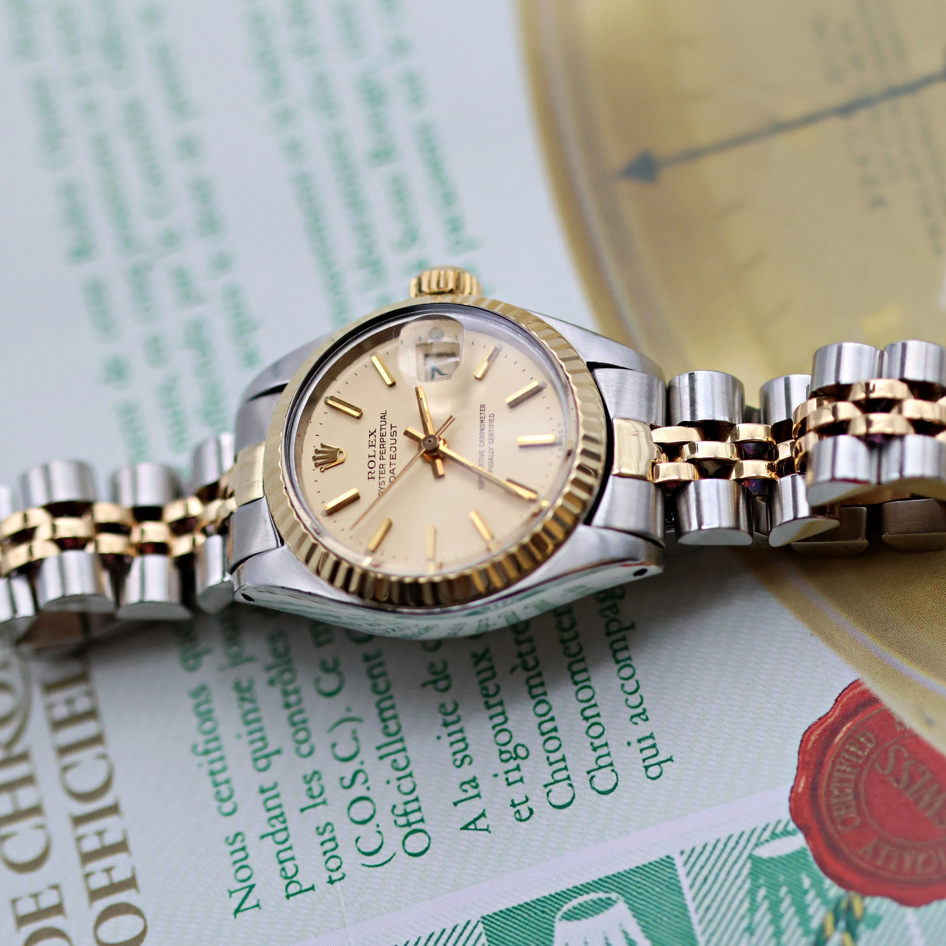 Rolex Lady-Datejust ref. 6917 - Steel and Gold - Cream Dial - Jubilee Bracelet - Image 10