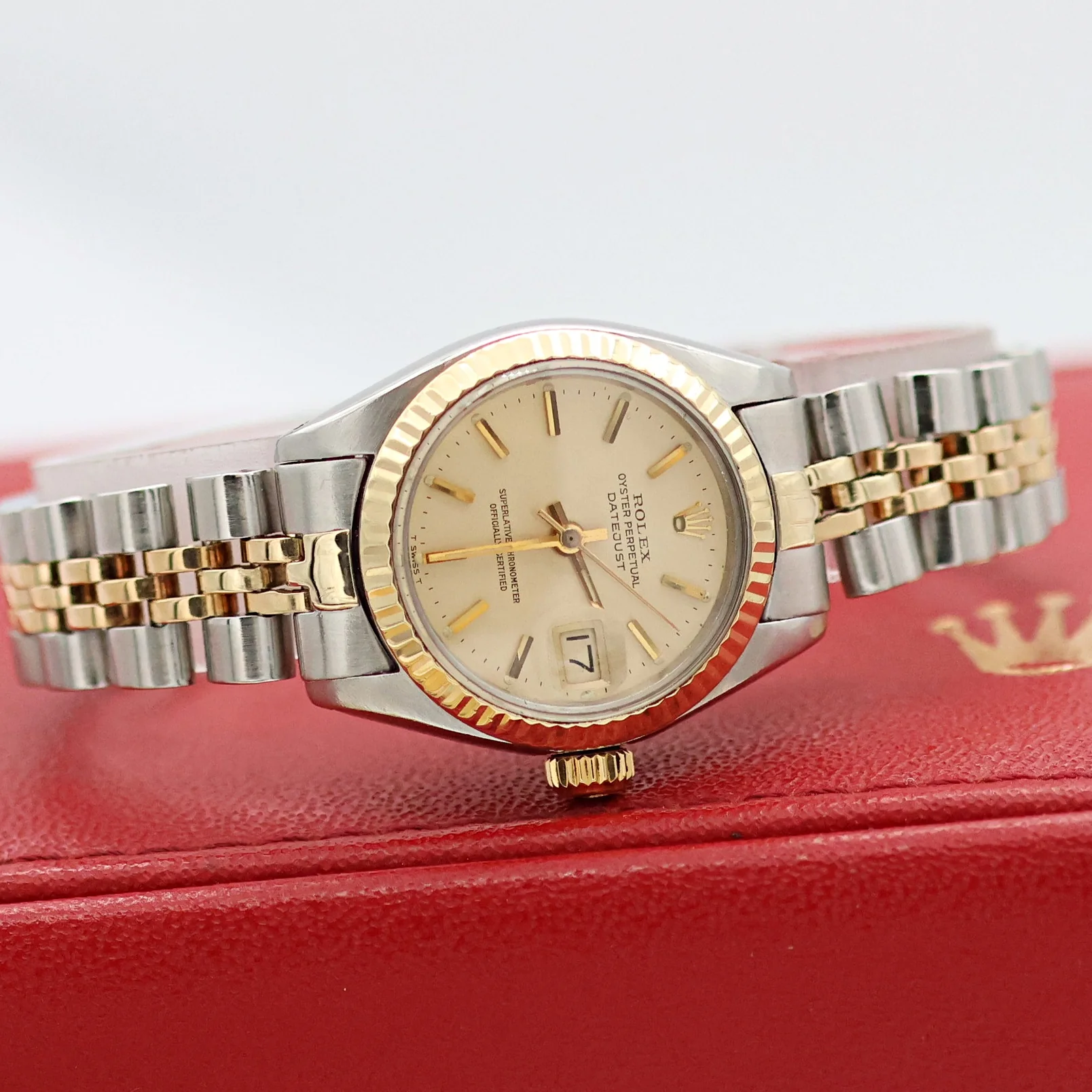 Rolex Lady-Datejust ref. 6917 - Steel and Gold - Cream Dial - Jubilee Bracelet - Image 13