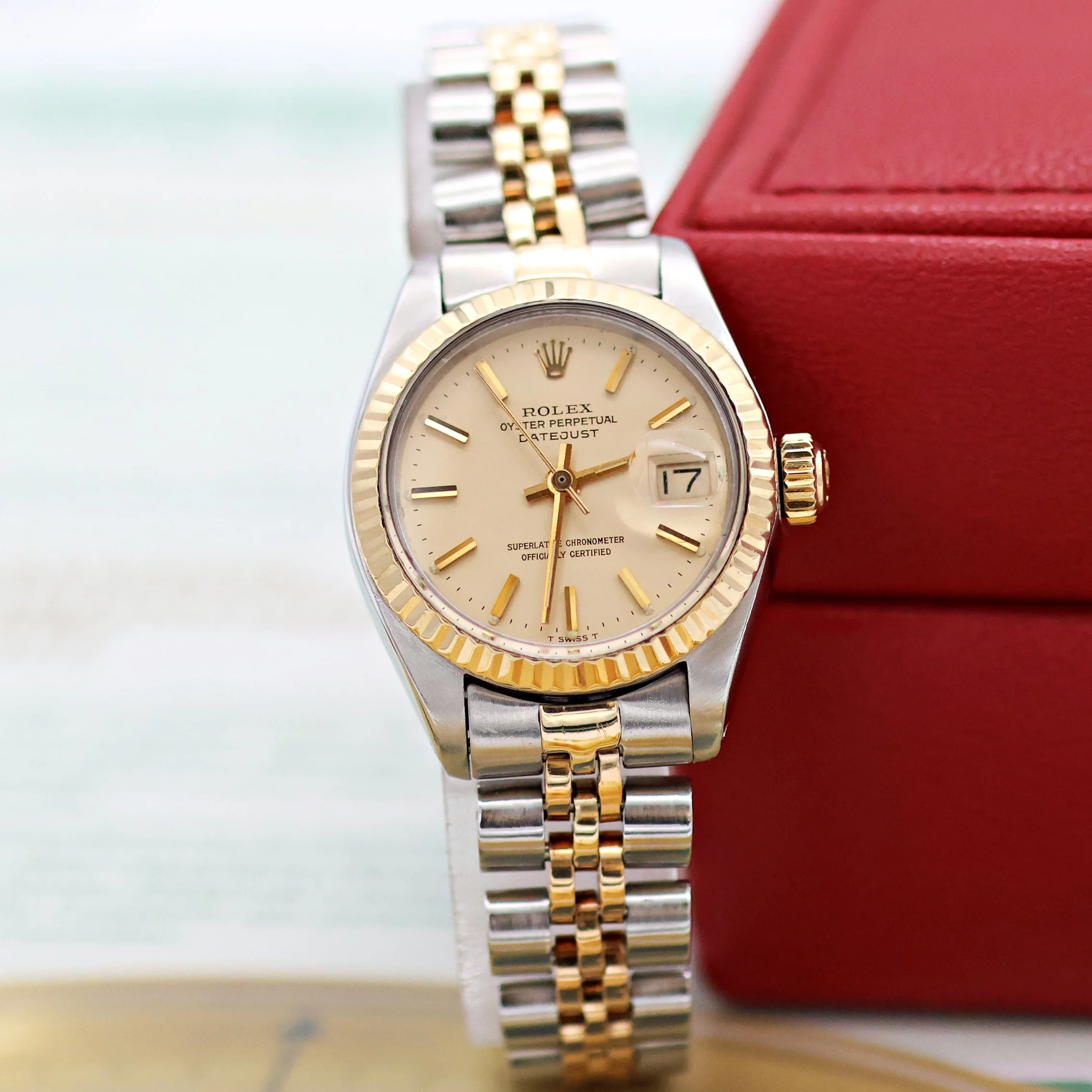 Rolex Lady-Datejust ref. 6917 - Steel and Gold - Cream Dial - Jubilee Bracelet - Image 5