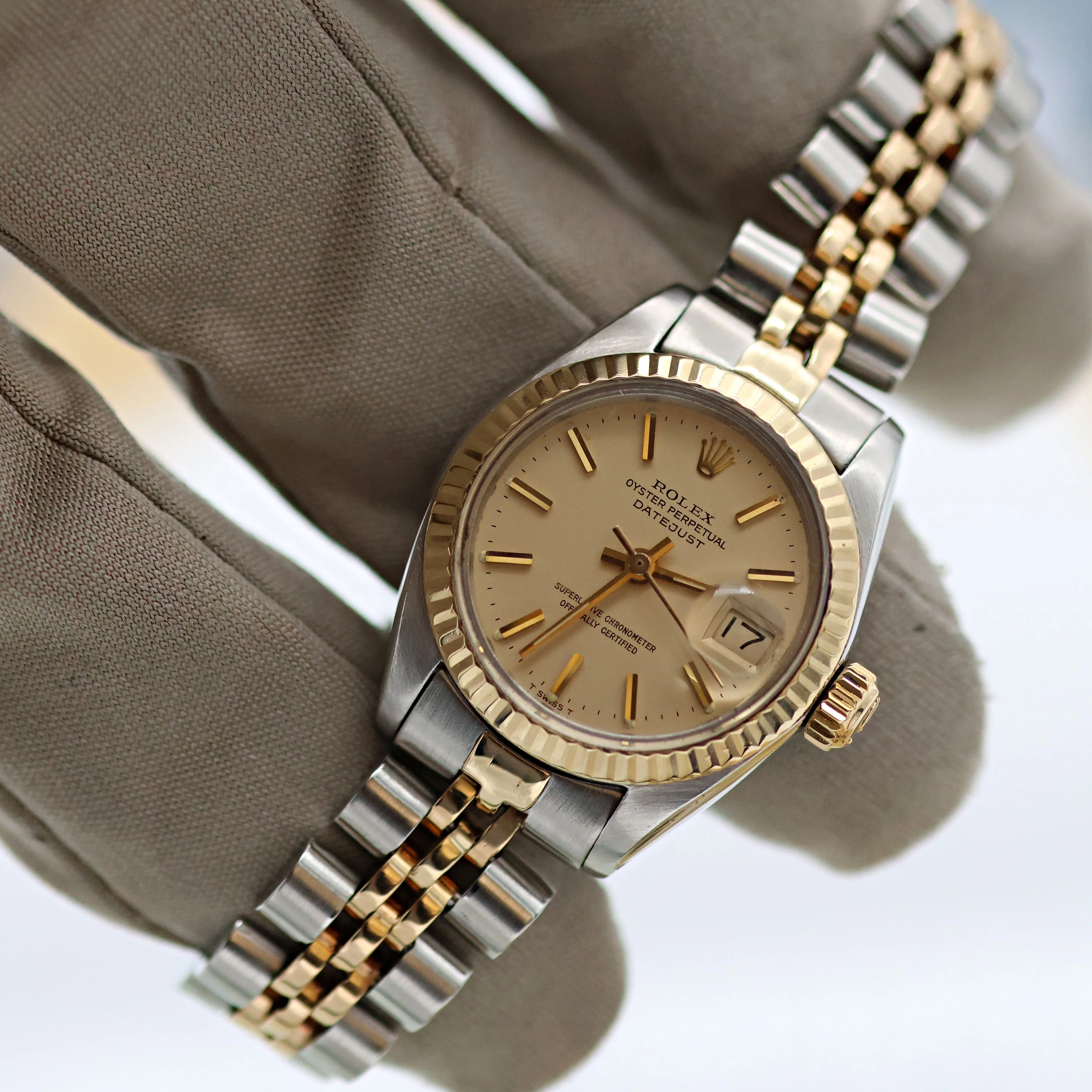 Rolex Lady-Datejust ref. 6917 - Steel and Gold - Cream Dial - Jubilee Bracelet - Image 6