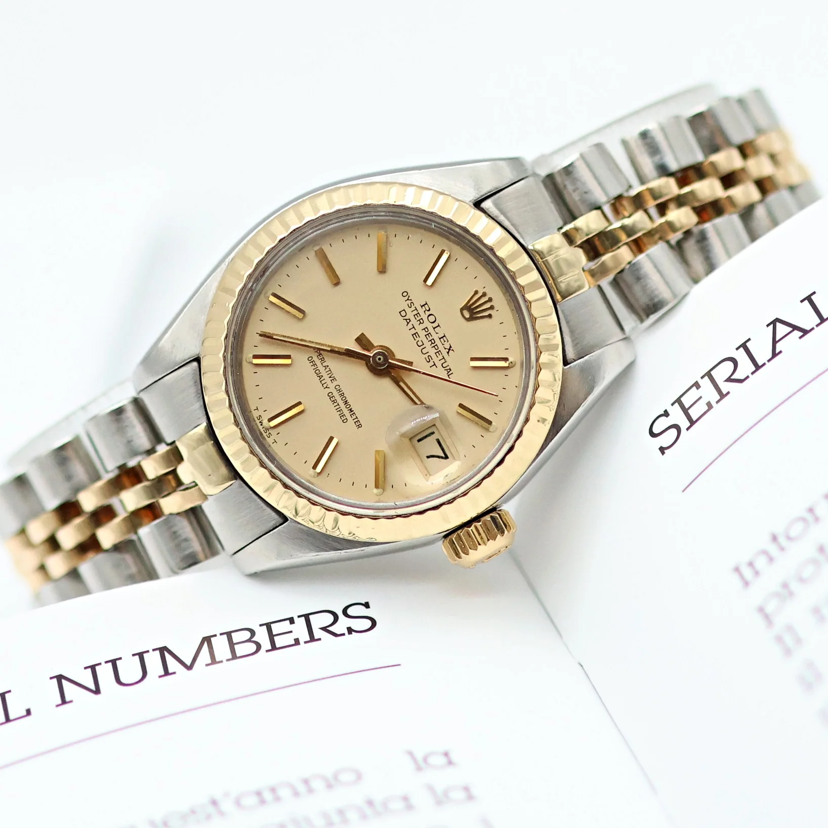 Rolex Lady-Datejust ref. 6917 - Steel and Gold - Cream Dial - Jubilee Bracelet - Image 7