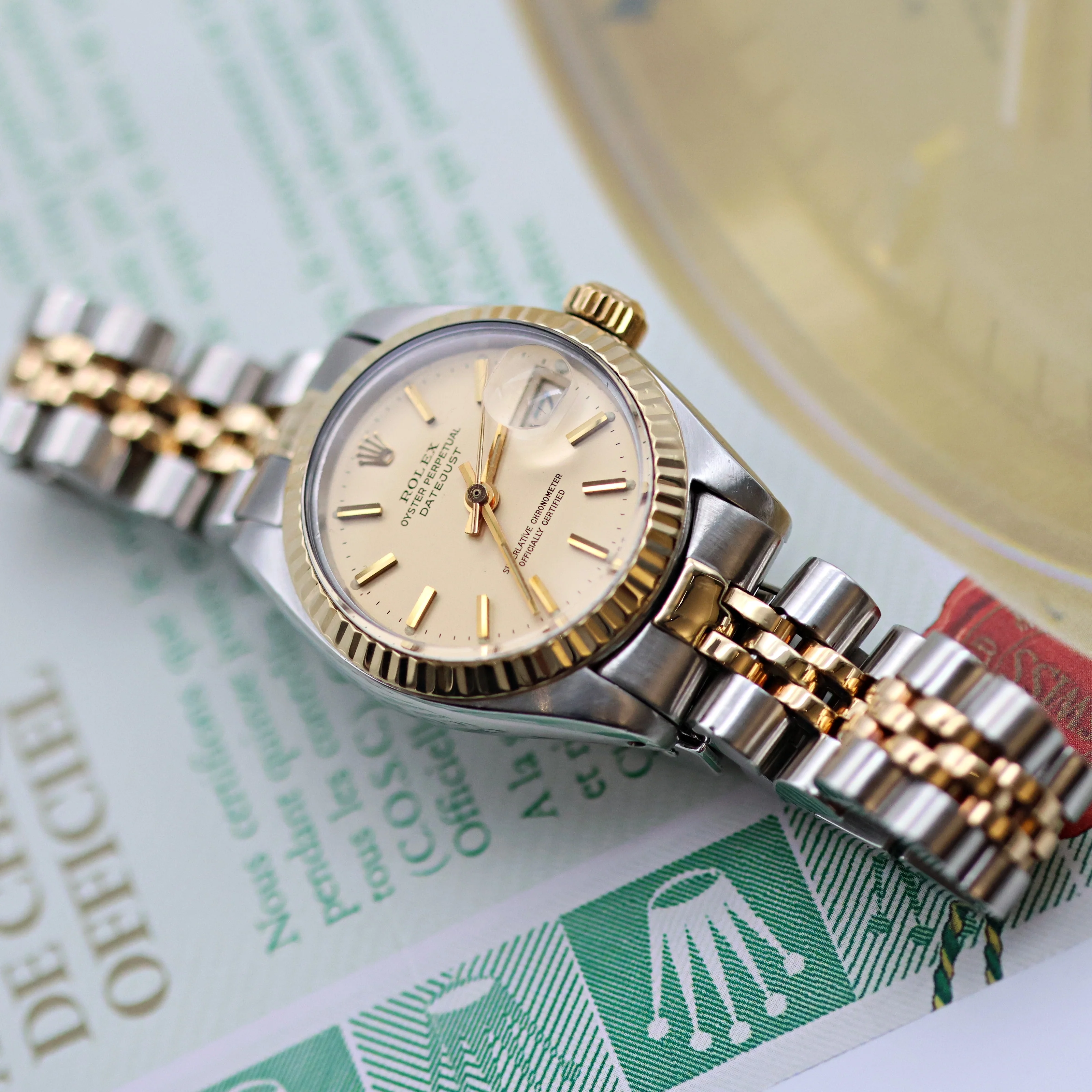 Rolex Lady-Datejust ref. 6917 - Steel and Gold - Cream Dial - Jubilee Bracelet - Image 9