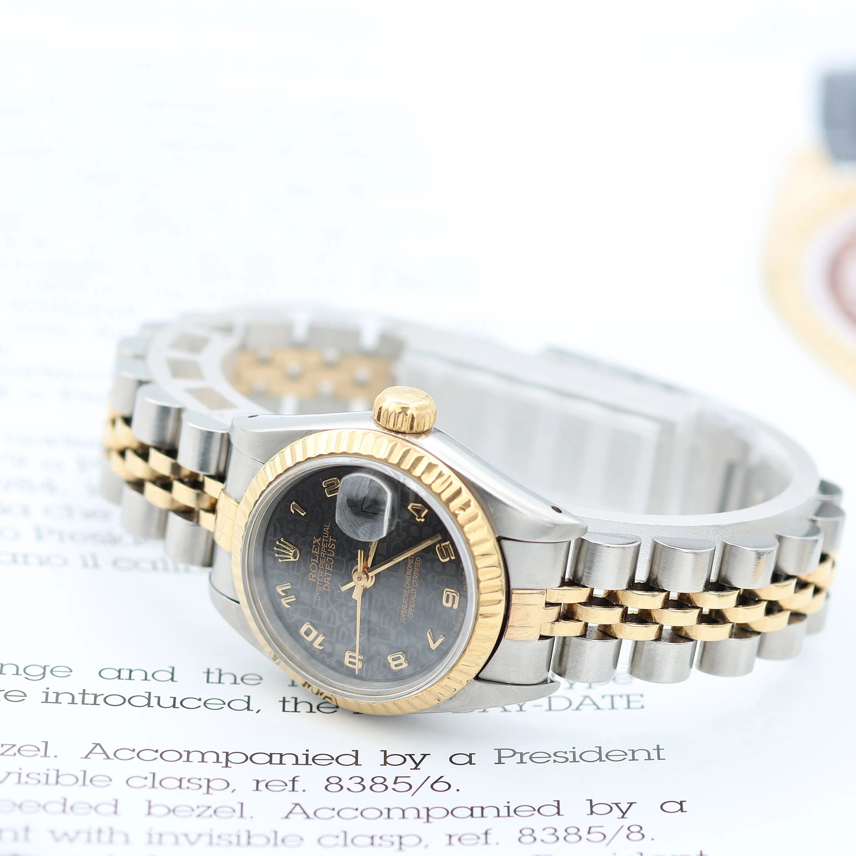 Rolex Lady-Datejust ref. 69173 - Brown Millennary/Computer Dial - Jubilee Bracelet - Image 10