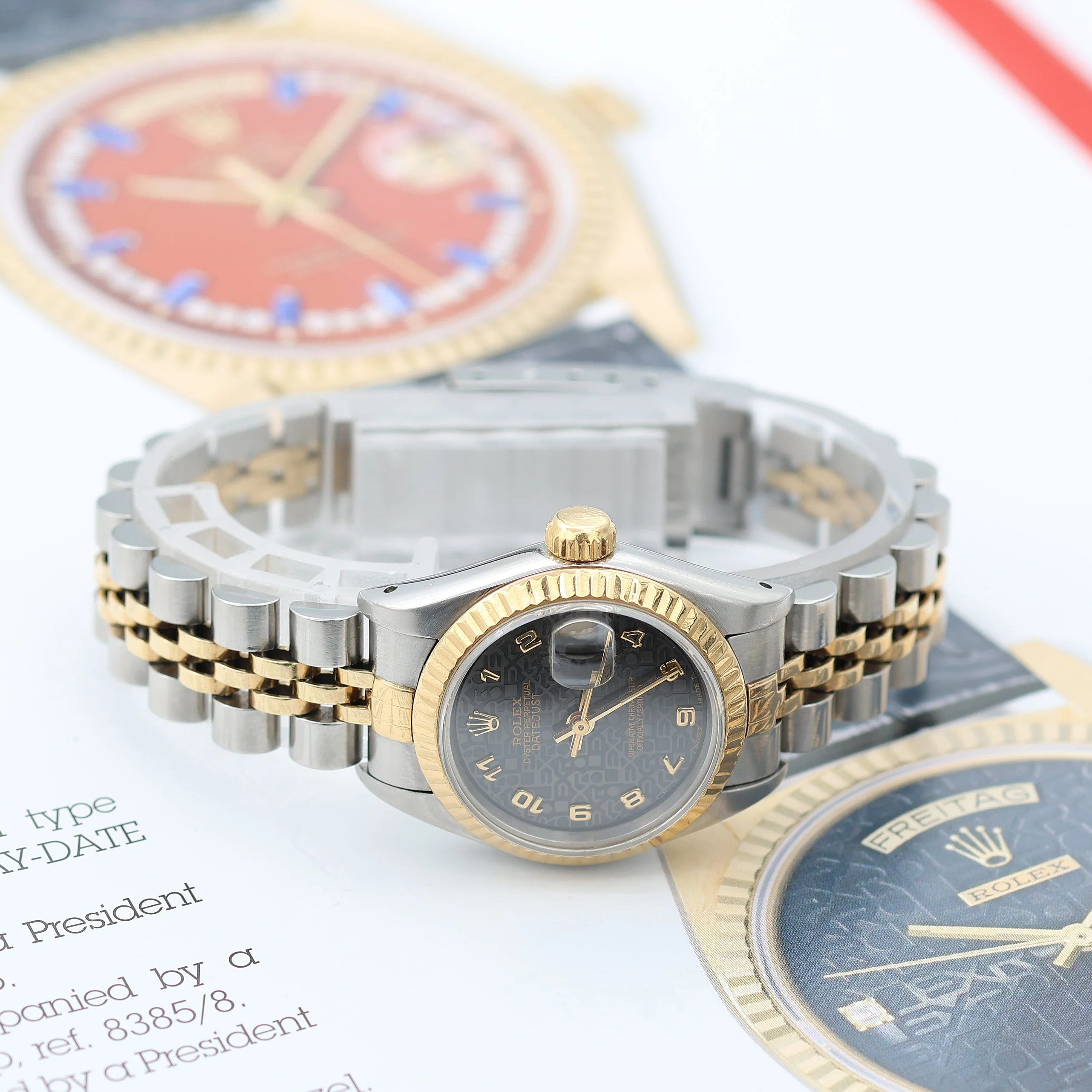 Rolex Lady-Datejust ref. 69173 - Brown Millennary/Computer Dial - Jubilee Bracelet - Image 8