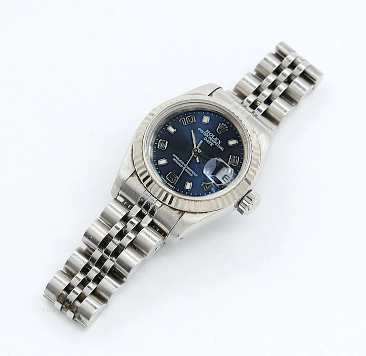 Rolex Lady-Datejust ref. 69174 - Blue Arabic Dial Jubilee bracelet - Full Set - Image 3