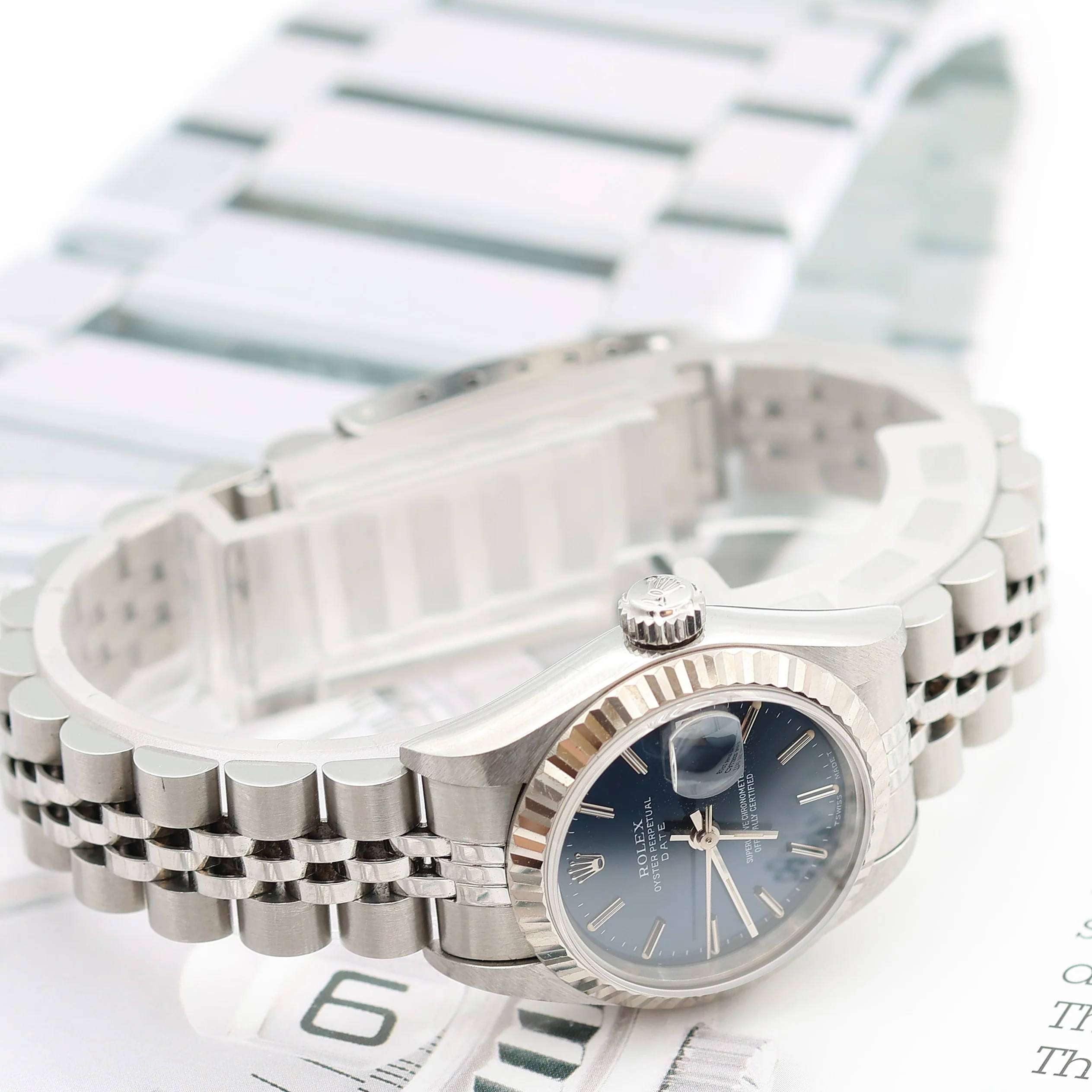 Rolex Lady-Datejust ref. 69174 - Blue Soleil Dial Jubilee bracelet - Image 7