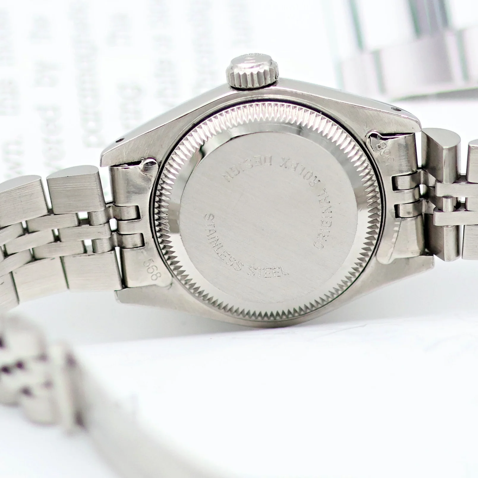 Rolex Lady-Datejust ref. 69174 - SIlver Linen Dial - Jubilee bracelet - Image 14
