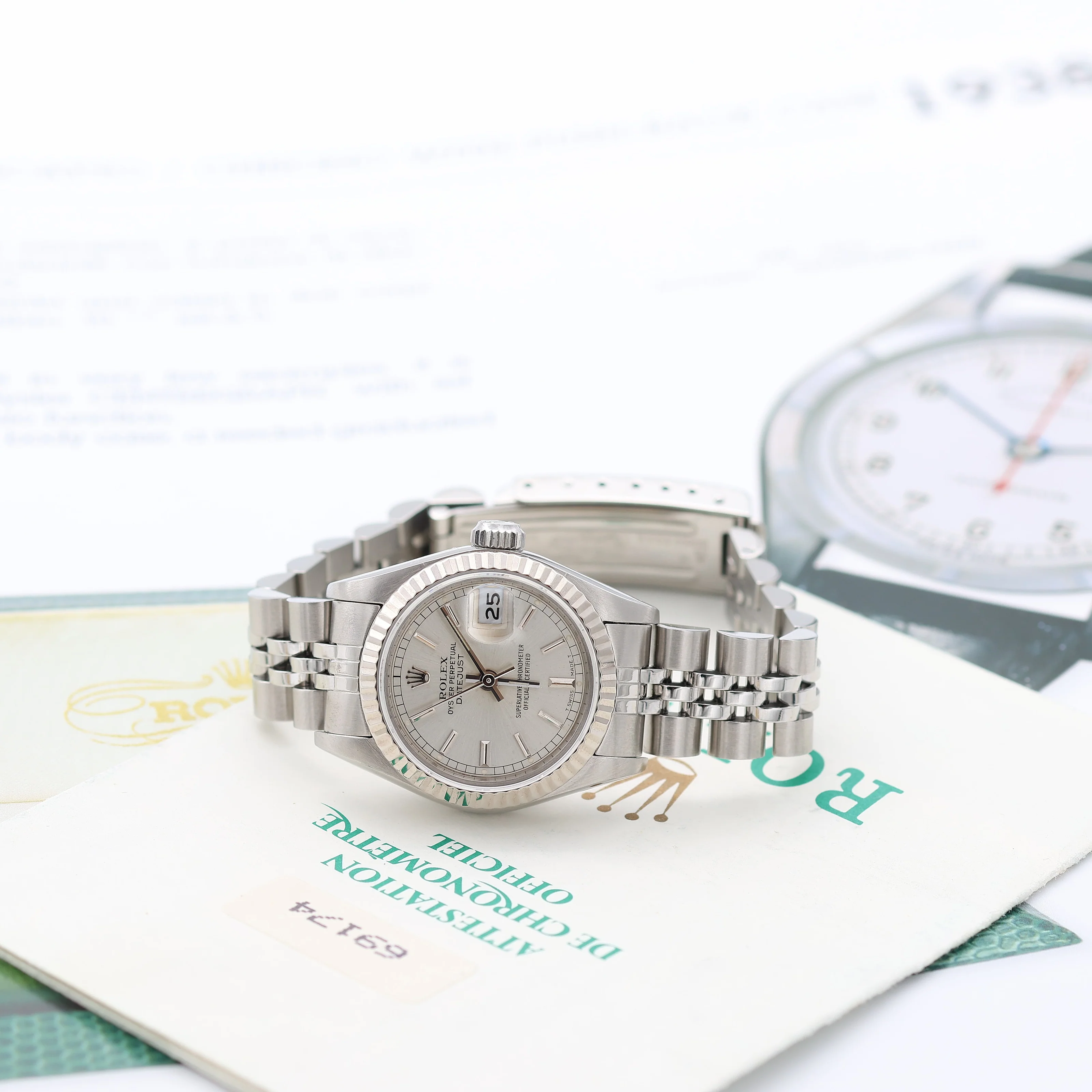 Rolex Lady-Datejust ref. 69174 - Silver Circle Dial - Full Set - Image 10