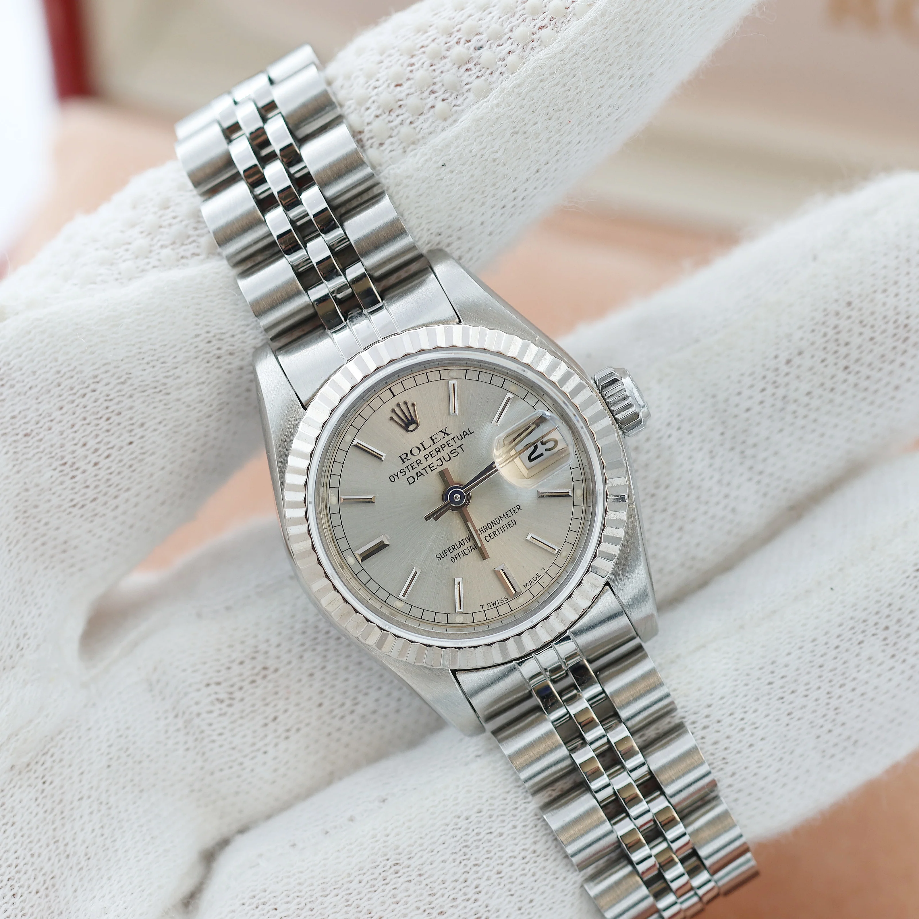 Rolex Lady-Datejust ref. 69174 - Silver Circle Dial - Full Set - Image 6