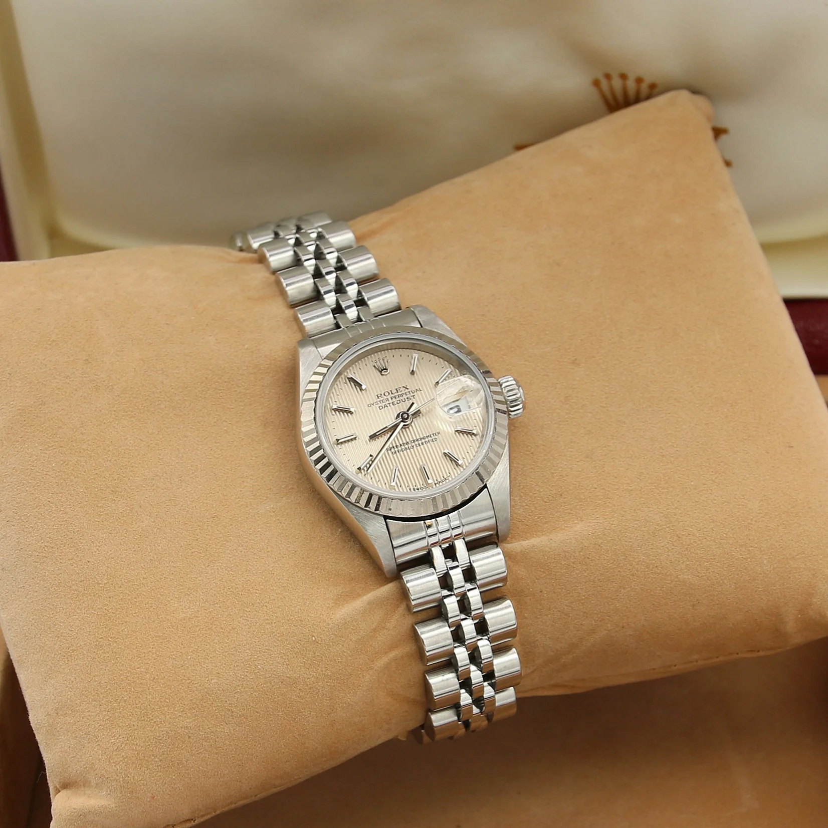 Rolex Lady-Datejust ref. 69174 - Tapestry Dial Jubilee bracelet - Full Set - Image 6