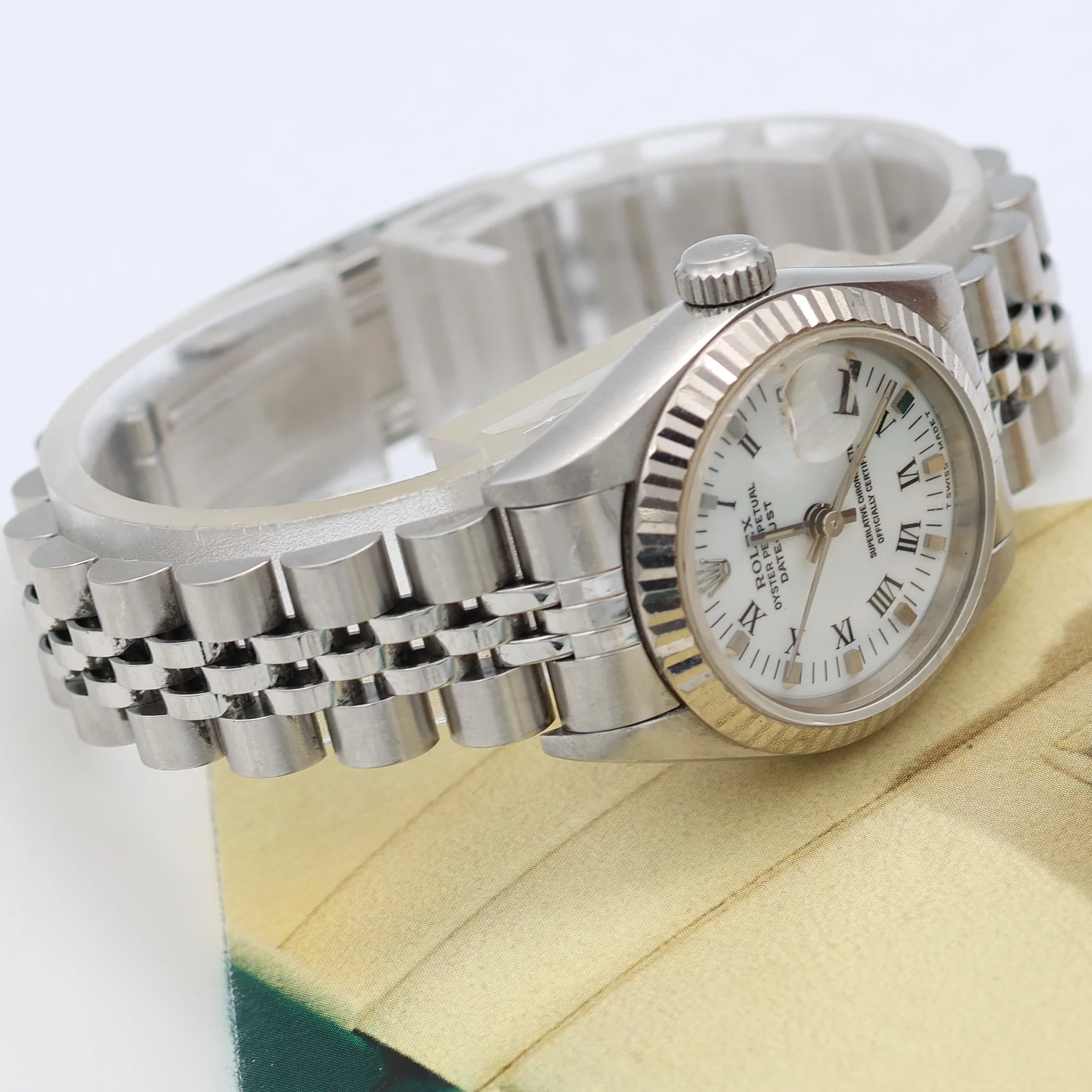 Rolex Lady-Datejust ref. 69174 - White Roman Small (Lines) Dial Jubilee bracelet - Full Set - Image 14