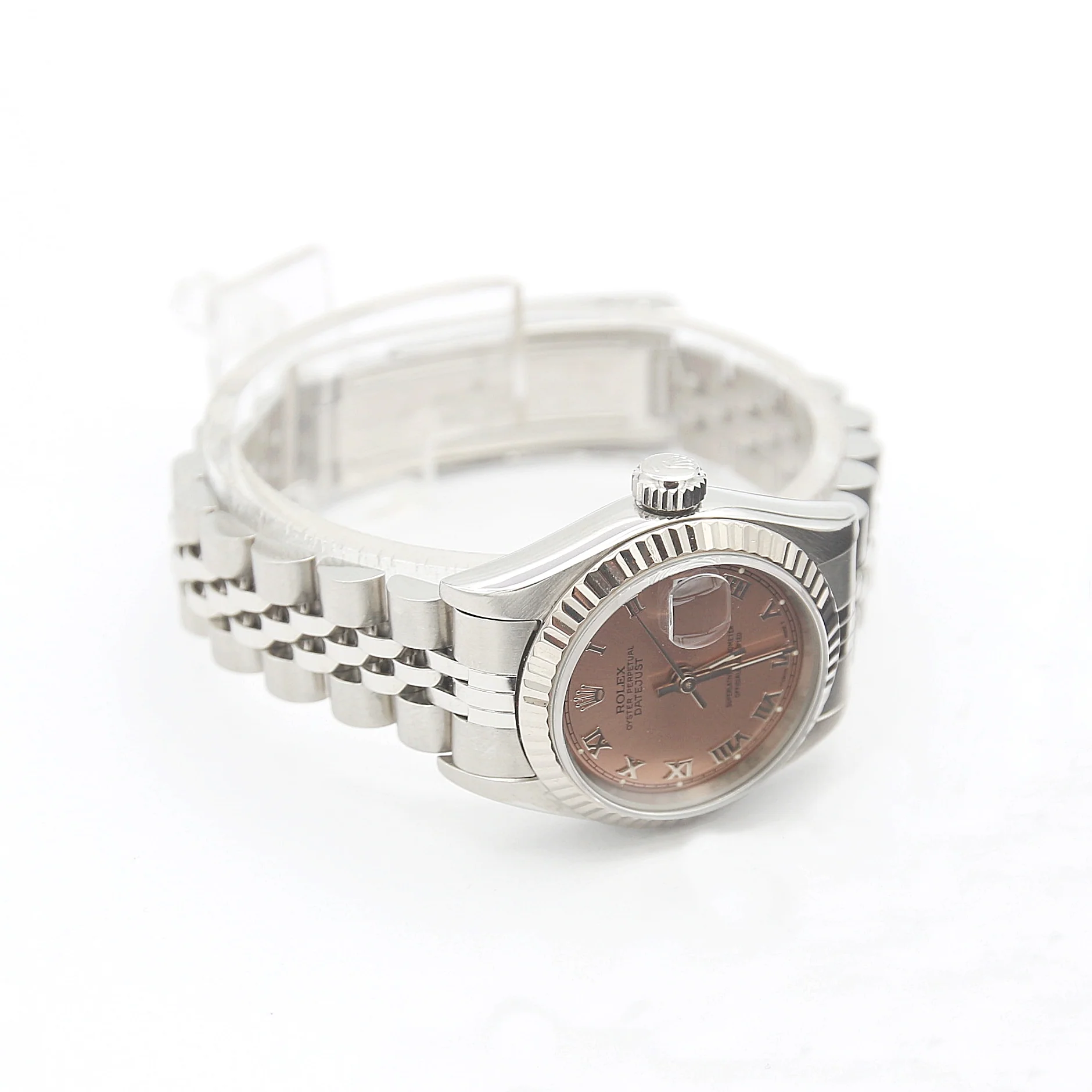Rolex Lady-Datejust ref. 79174 - Salmon Roman Dial Jubilee bracelet - Full Set - Image 4