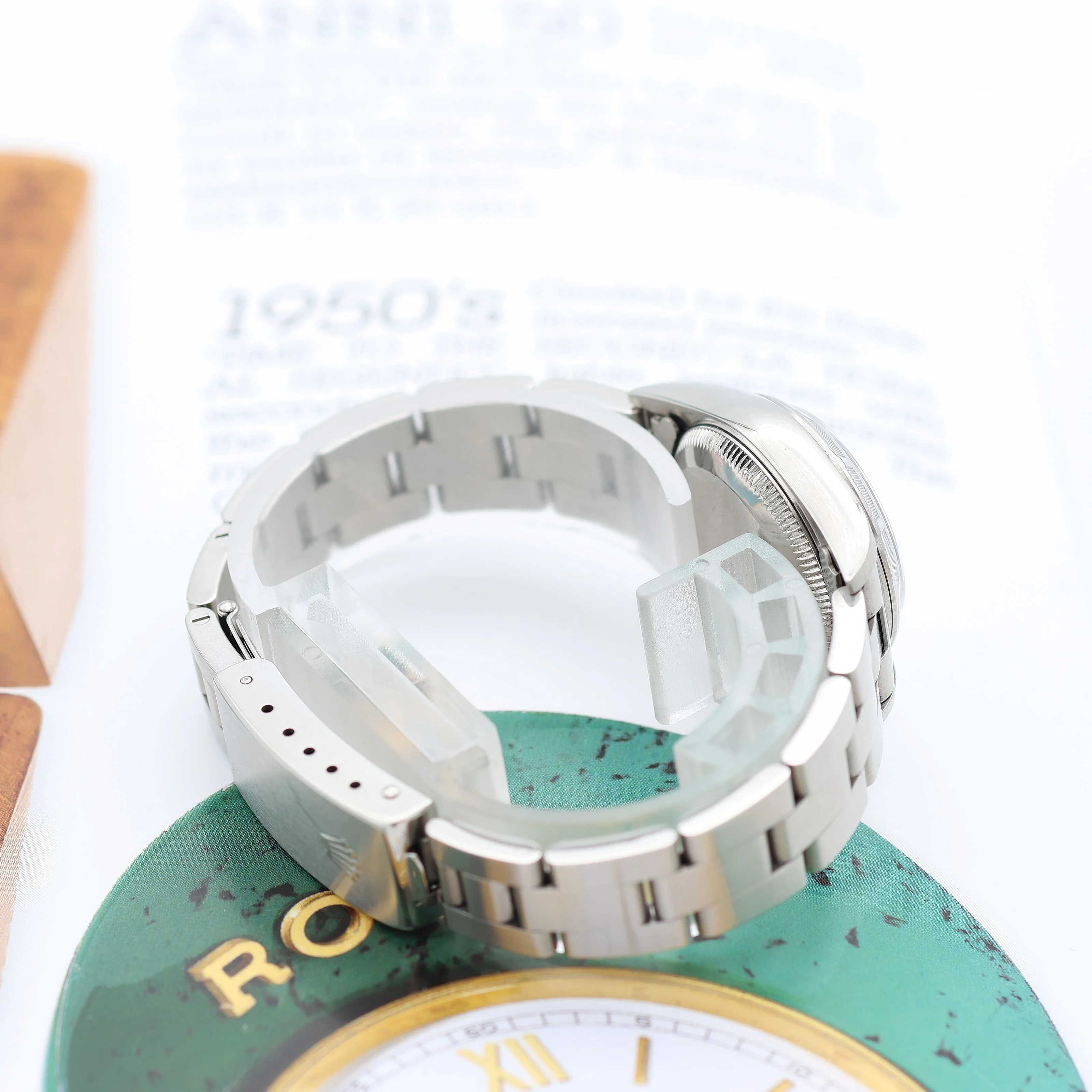 Rolex Lady Oyster Perpetual 76030 - Black 3-6-9 Dial - Oyster Bracelet - Image 9