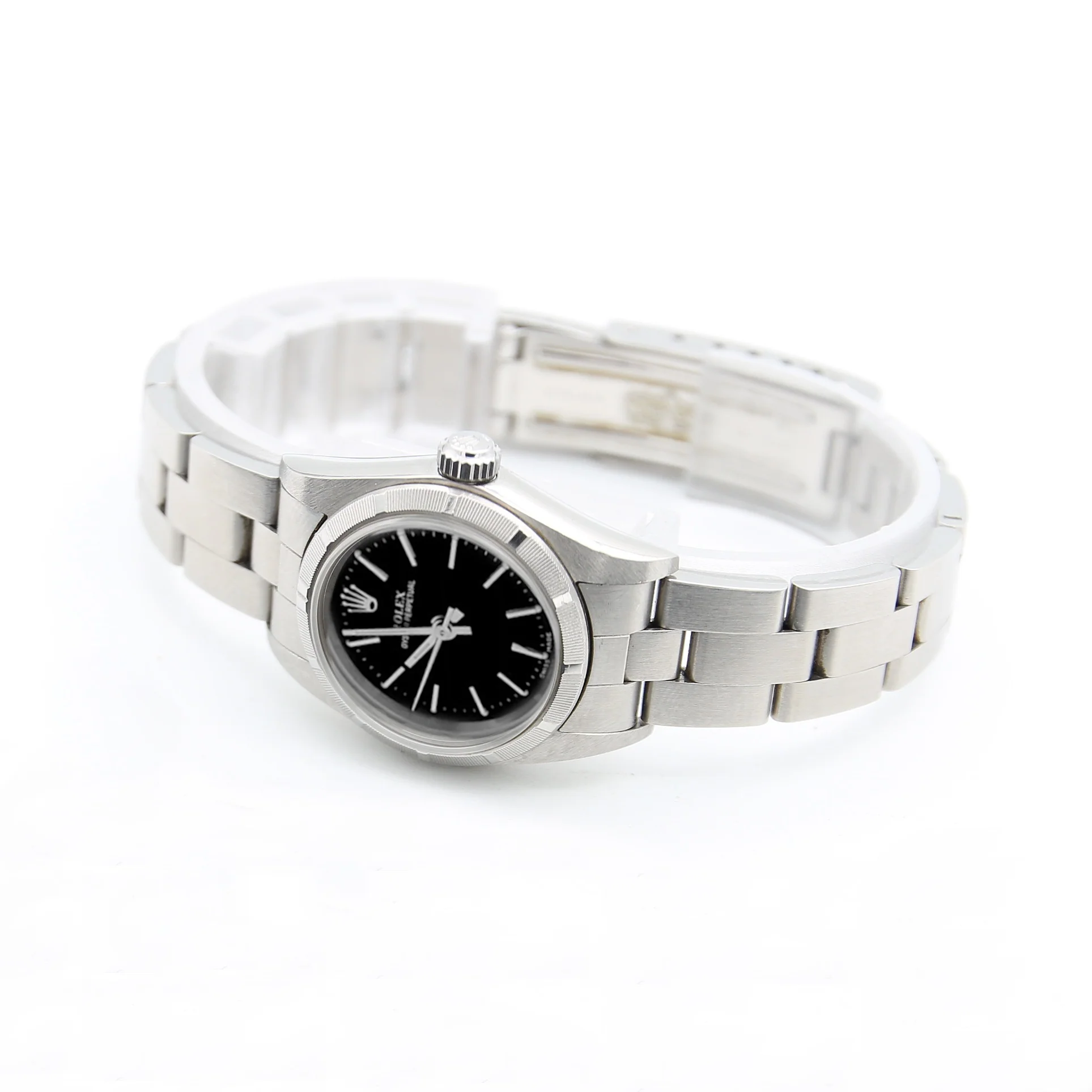 Rolex Lady Oyster Perpetual 76030 - Black Dial - Oyster Bracelet - Image 3