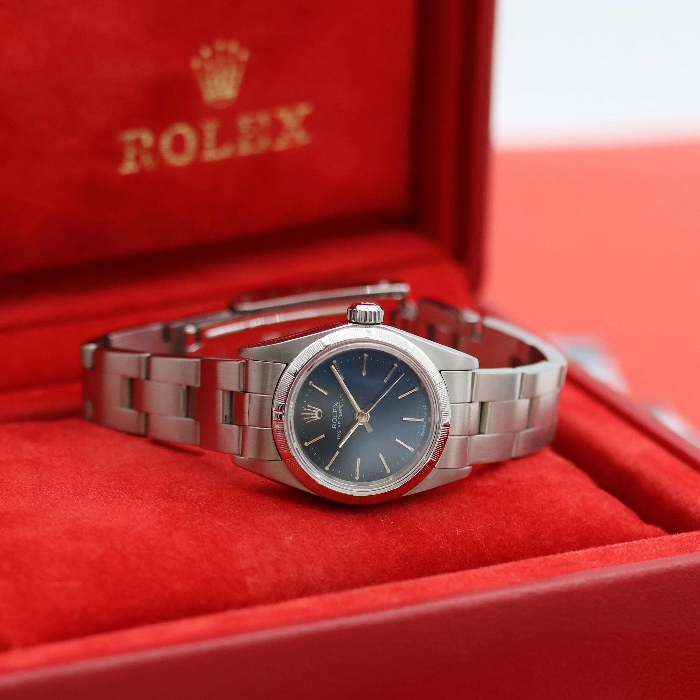 Rolex Lady Oyster Perpetual 76030 - Blue Dial - Oyster Bracelet - Image 2