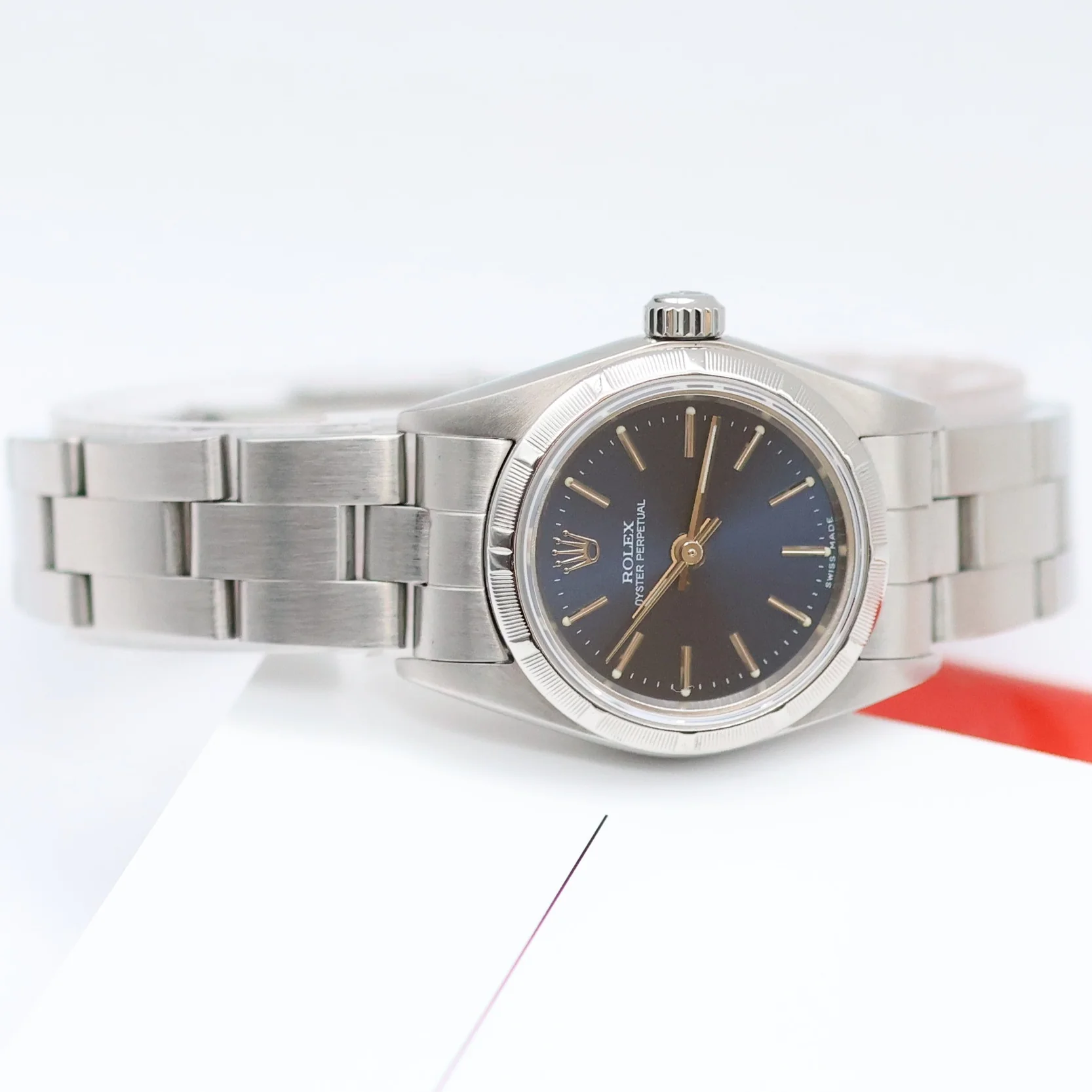 Rolex Lady Oyster Perpetual 76030 - Blue Dial - Oyster Bracelet - Image 9