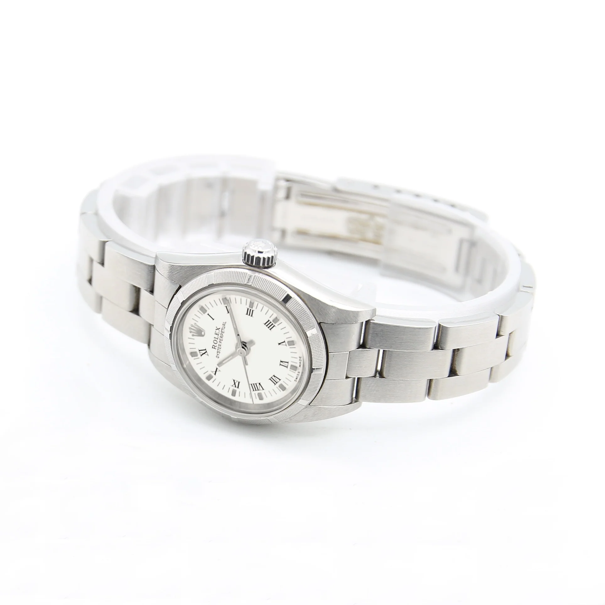 Rolex Lady Oyster Perpetual ref. 76030 - White Roman Dial - Oyster Bracelet - Image 4