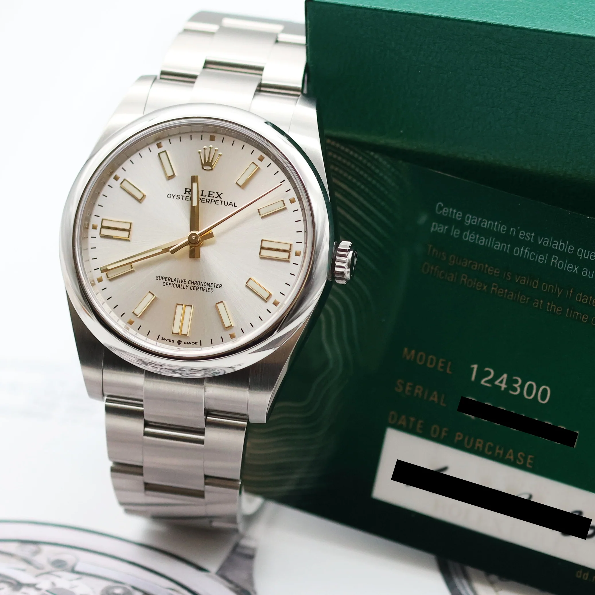 Rolex Oyster Perpetual 124300 - Silver Dial - Full set - Image 6
