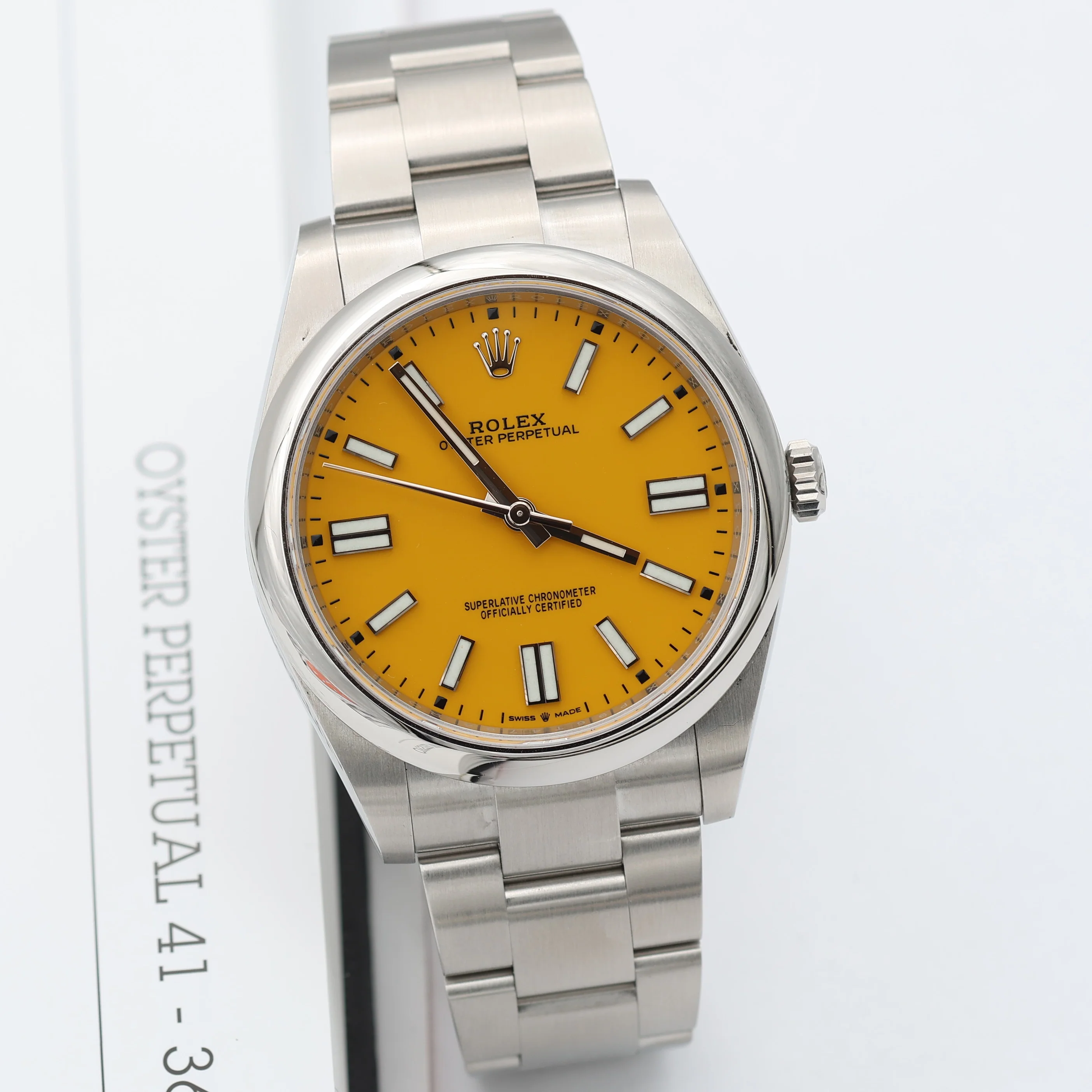 Rolex Oyster Perpetual 124300 - Yellow Dial - Full set - Image 7
