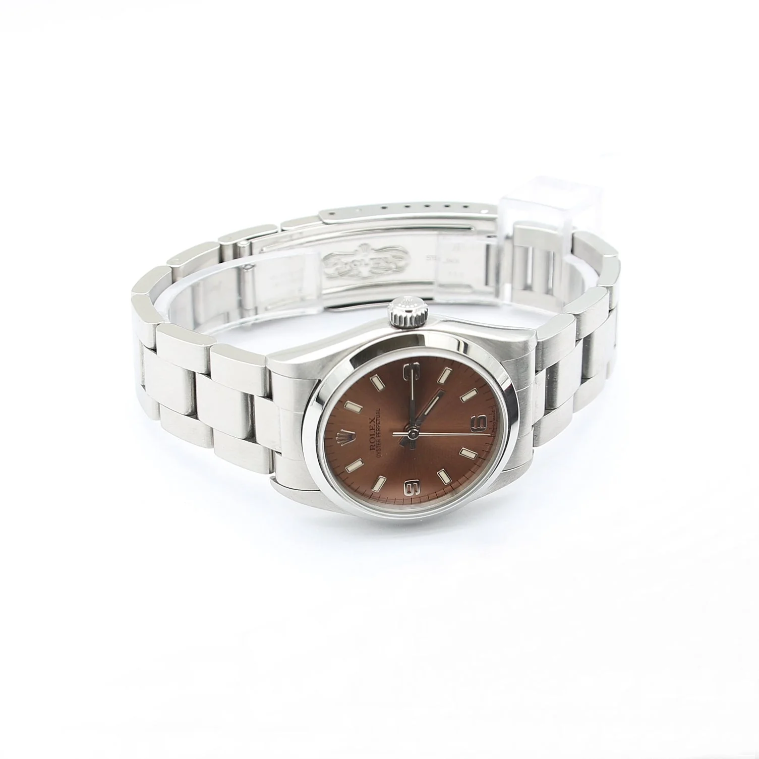 Rolex Oyster Perpetual 31 ref. 67480 Salmon 3-6-9 Dial - Full Set - Image 4