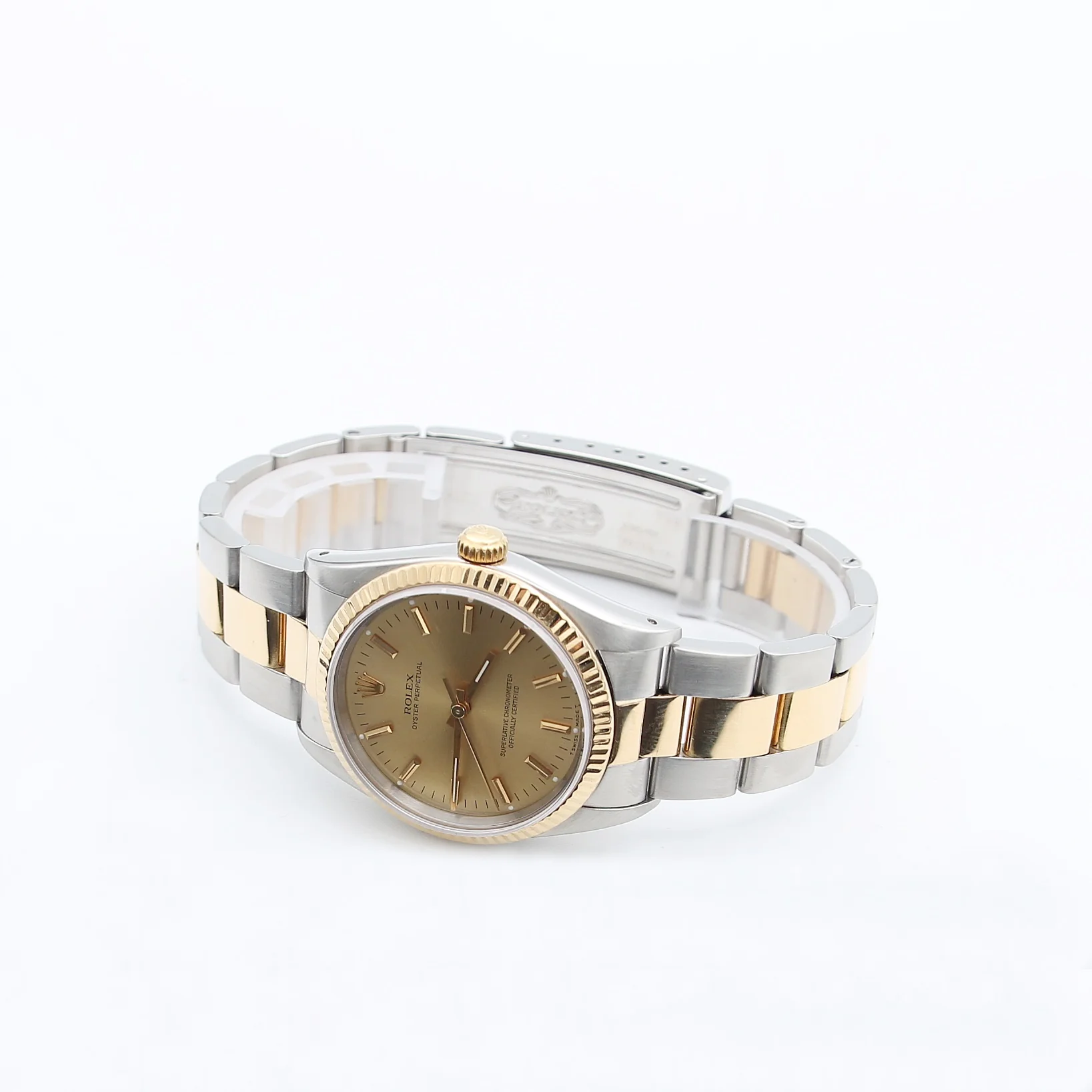 Rolex Oyster Perpetual 34 ref. 14233 Steel/Gold Champagne Dial - Oyster Bracelet - Image 4