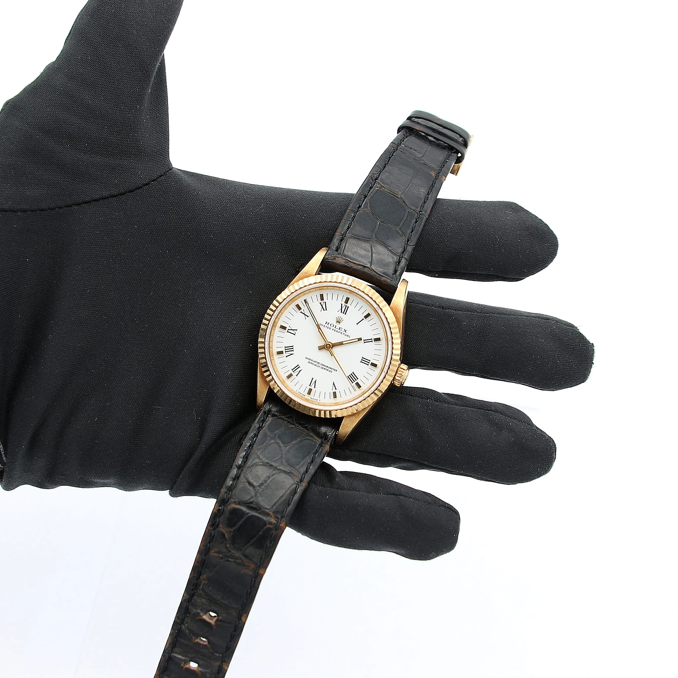Rolex Oyster Perpetual 34 ref. 14238 18K Gold - strap and Buckle Rolex in Gold - Image 2