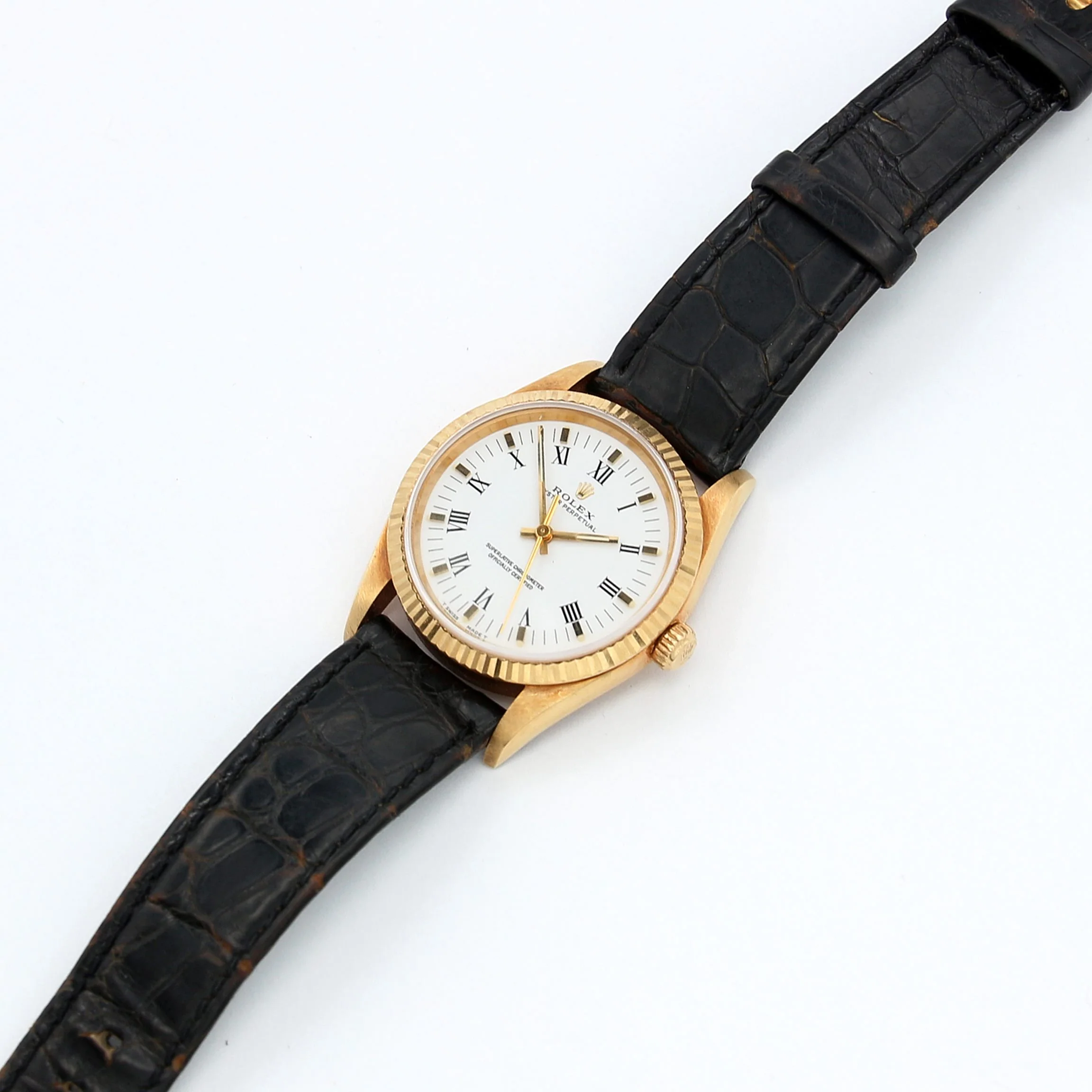 Rolex Oyster Perpetual 34 ref. 14238 18K Gold - strap and Buckle Rolex in Gold - Image 3