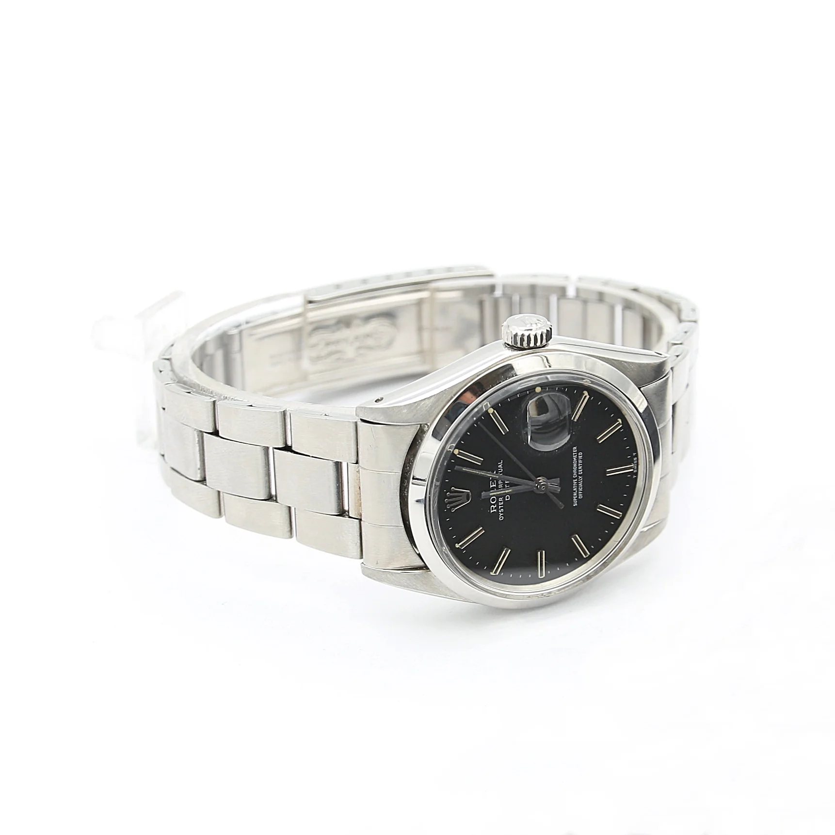Rolex Oyster Perpetual Date ref. 1500 - Black dial (V2) - Folded bracelet - Image 3